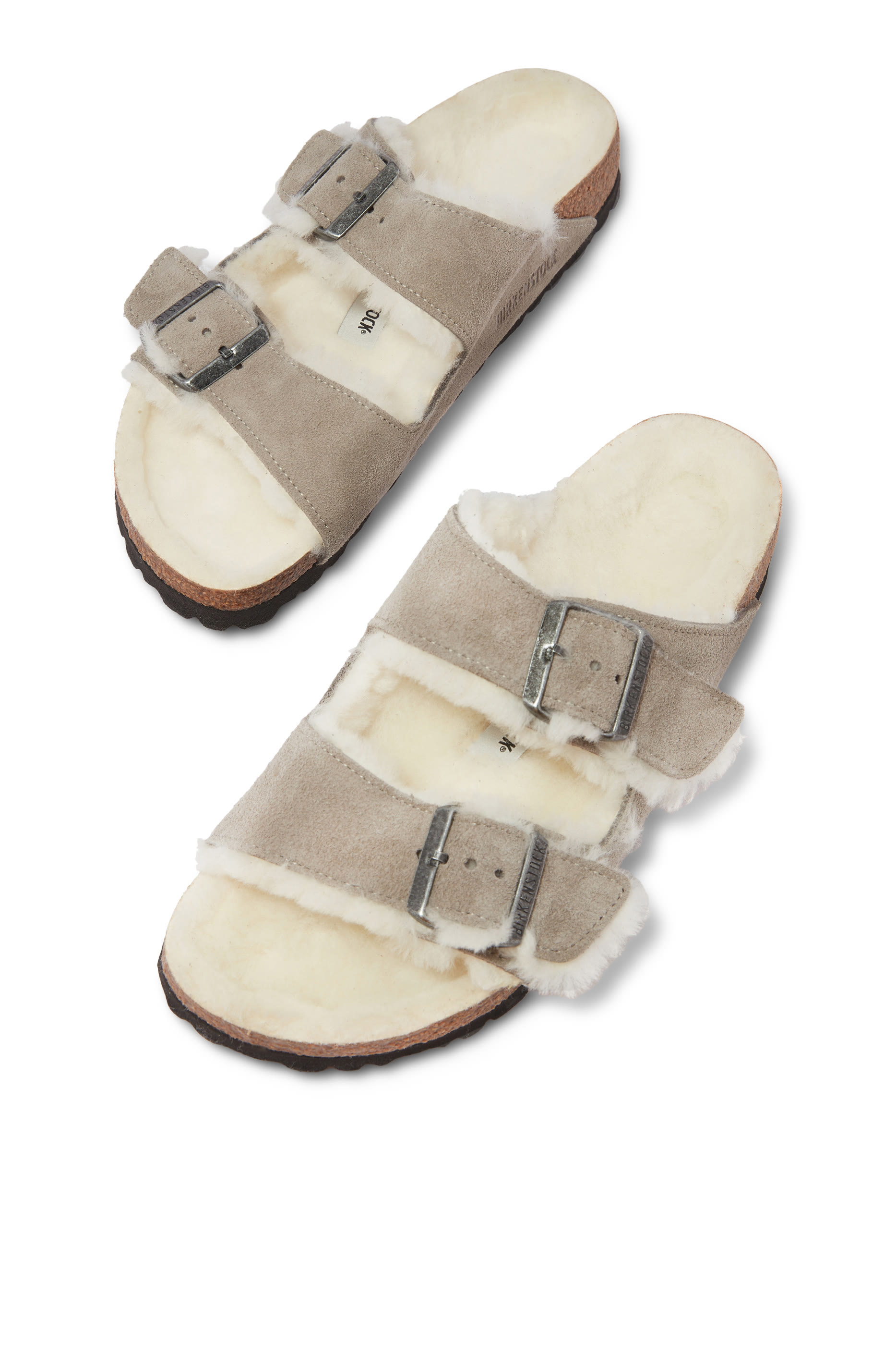  Arizona Shearling Suede Leather Sandal