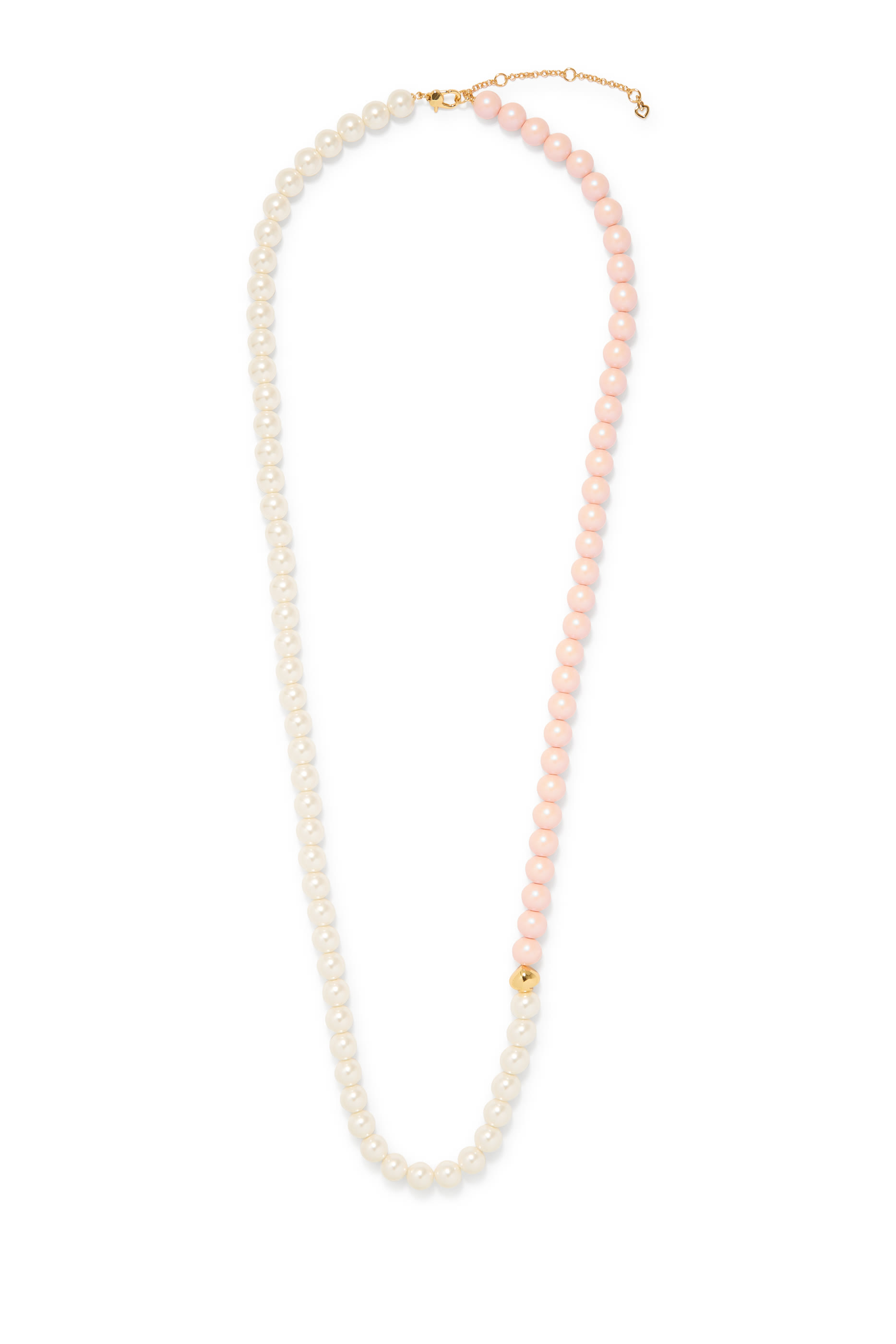 Two-Toned Necklace, Plated Metal & Enamel