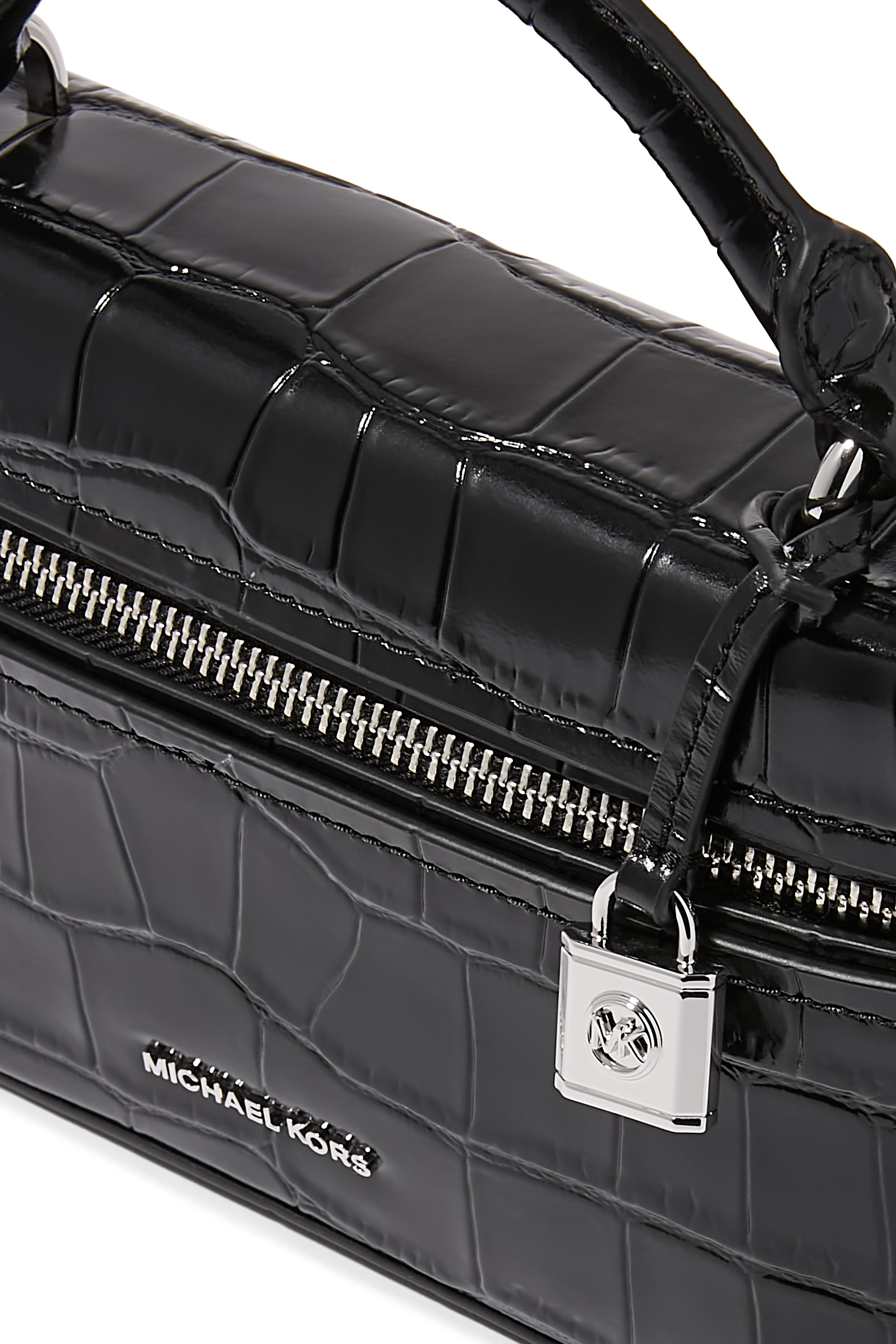  Jana Extra-Small Crocodile Embossed Leather Crossbody Bag