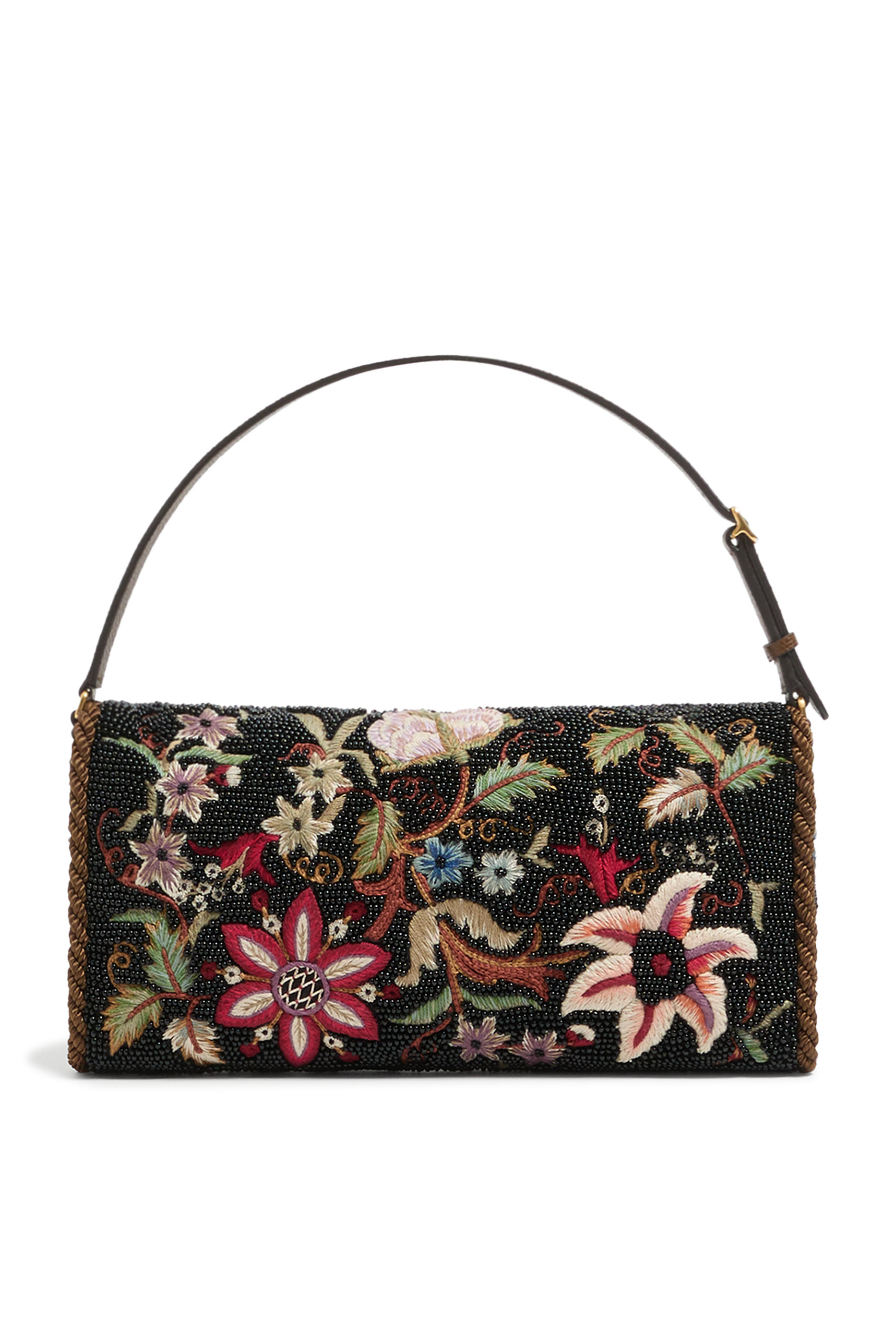DeVain Soft Embroidered Small Shoulder Bag