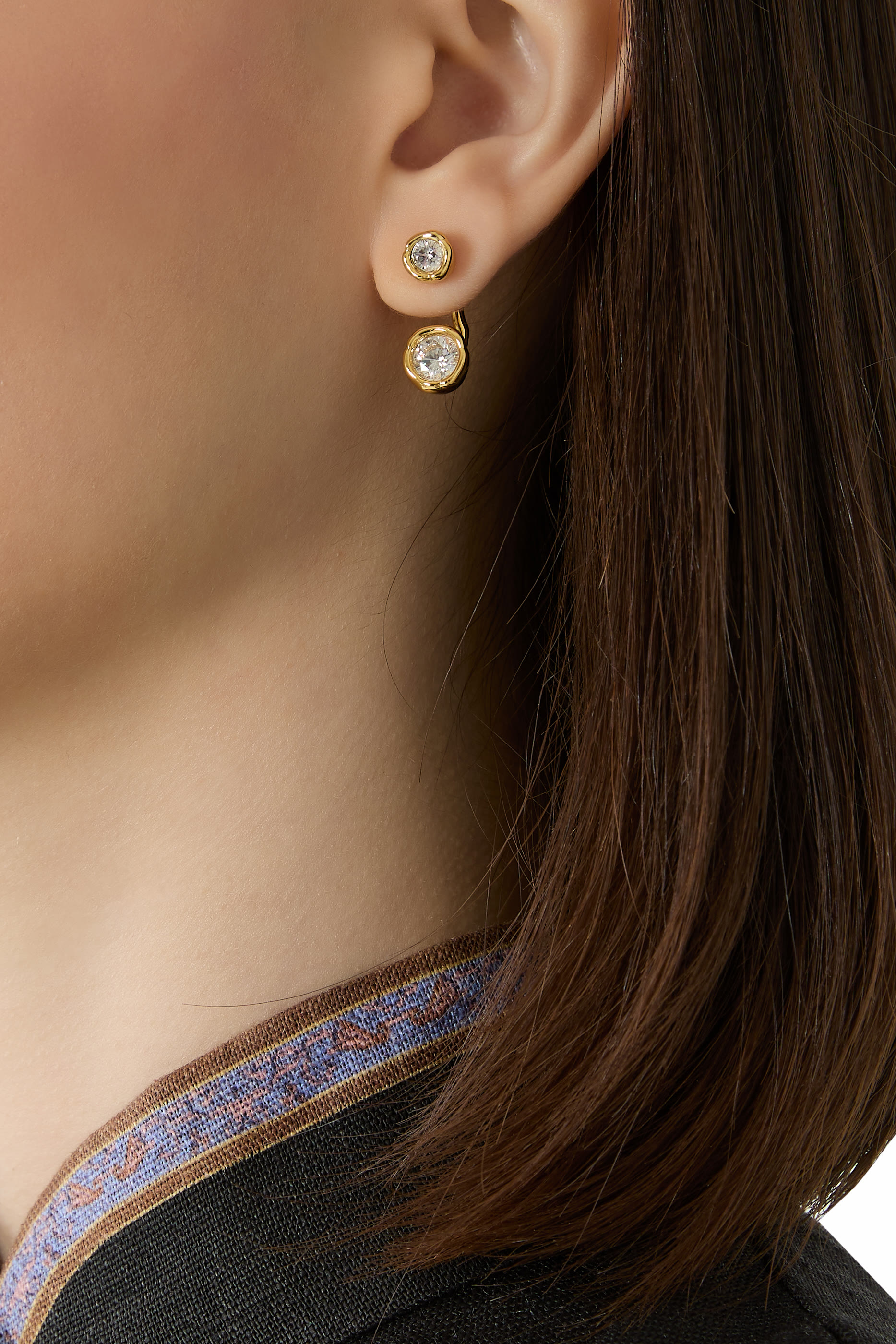  Asterales Molten Front Back Earrings