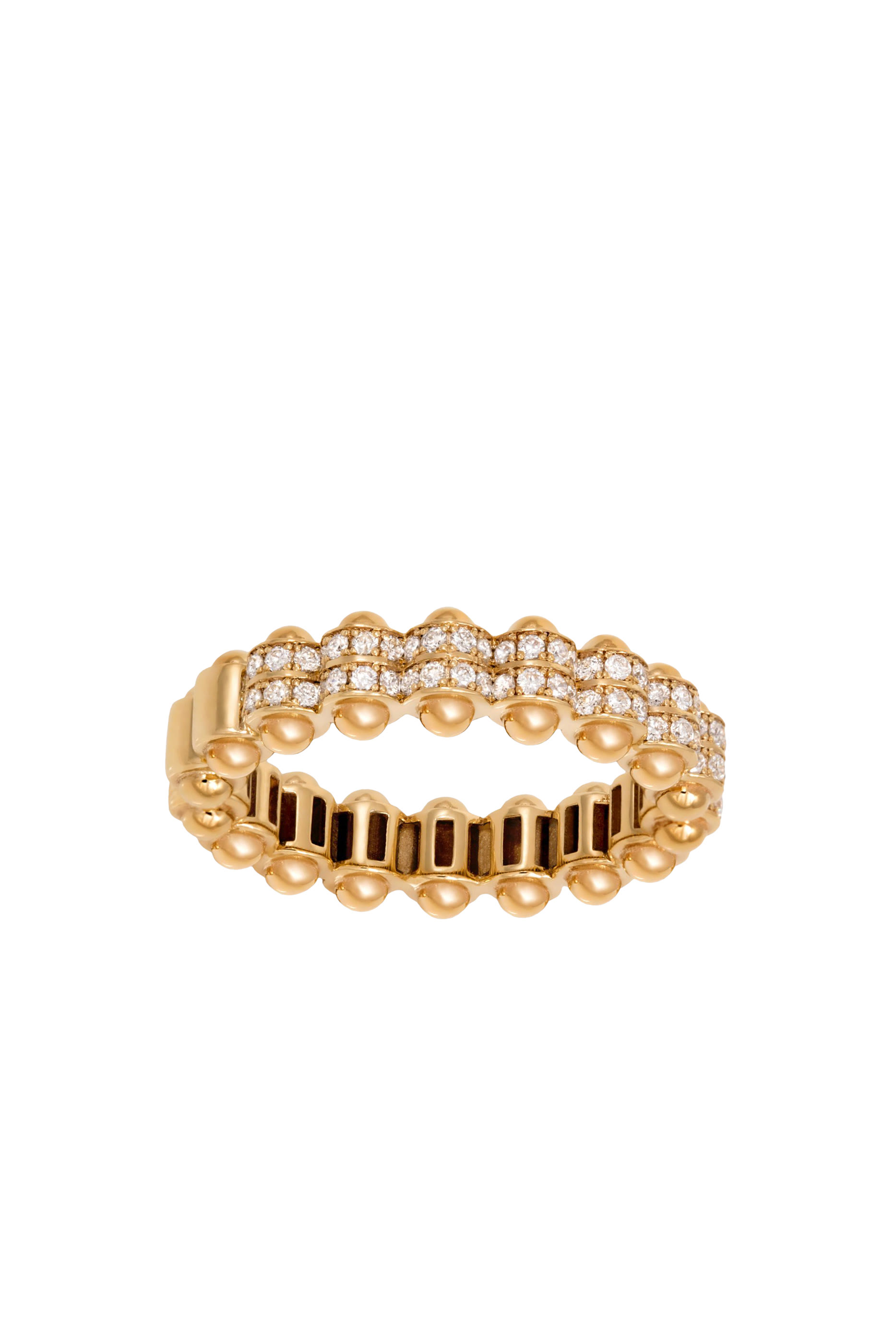 Atom Ring,18k Yellow Gold & Diamonds