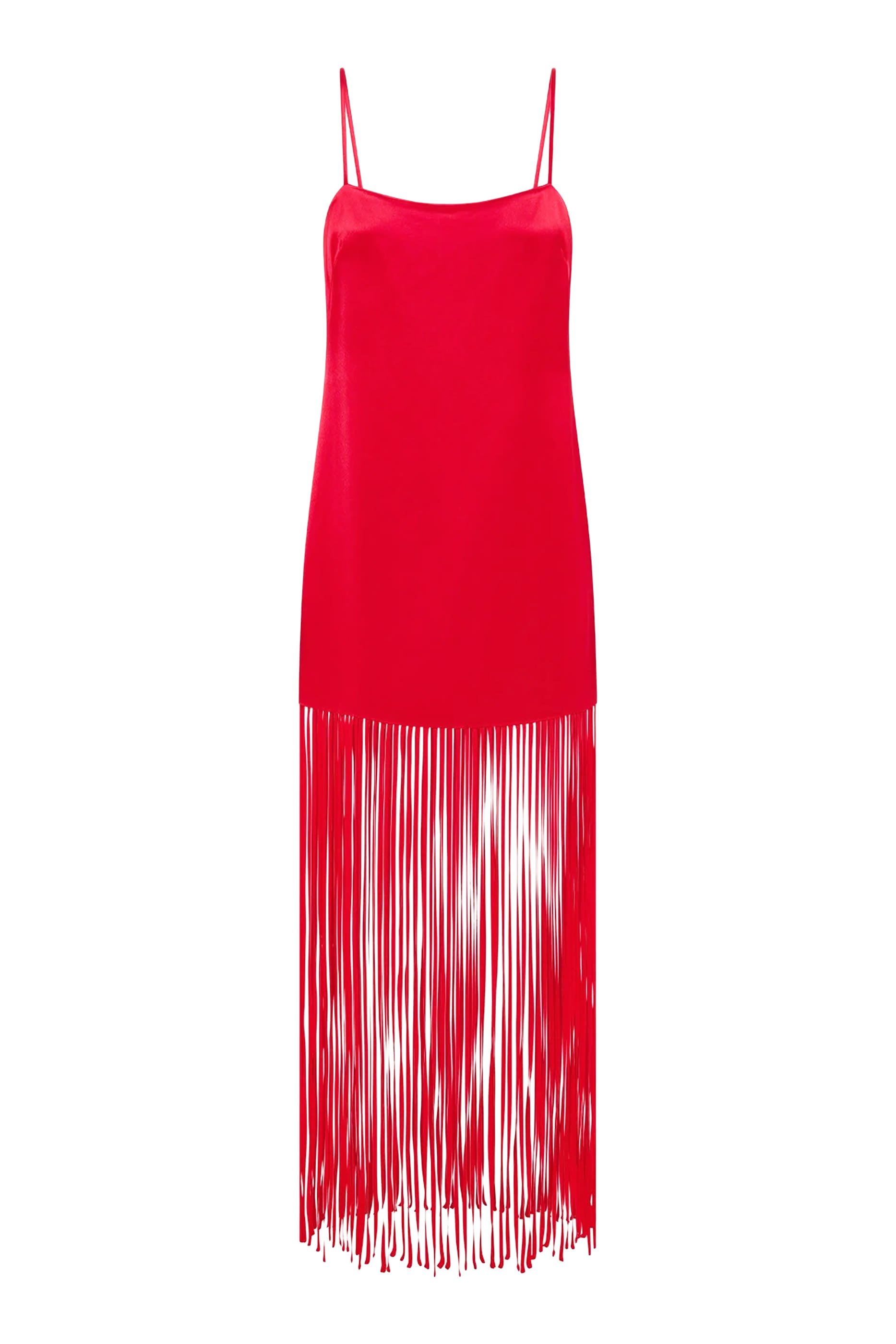 Moraya Square Neck Fringe Maxi Dress 