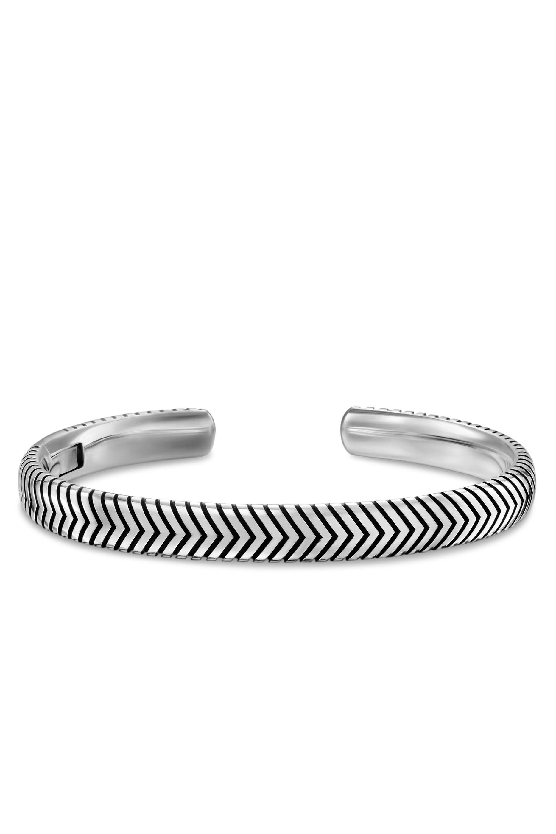 Chevron Cuff Bracelet, Sterling Silver