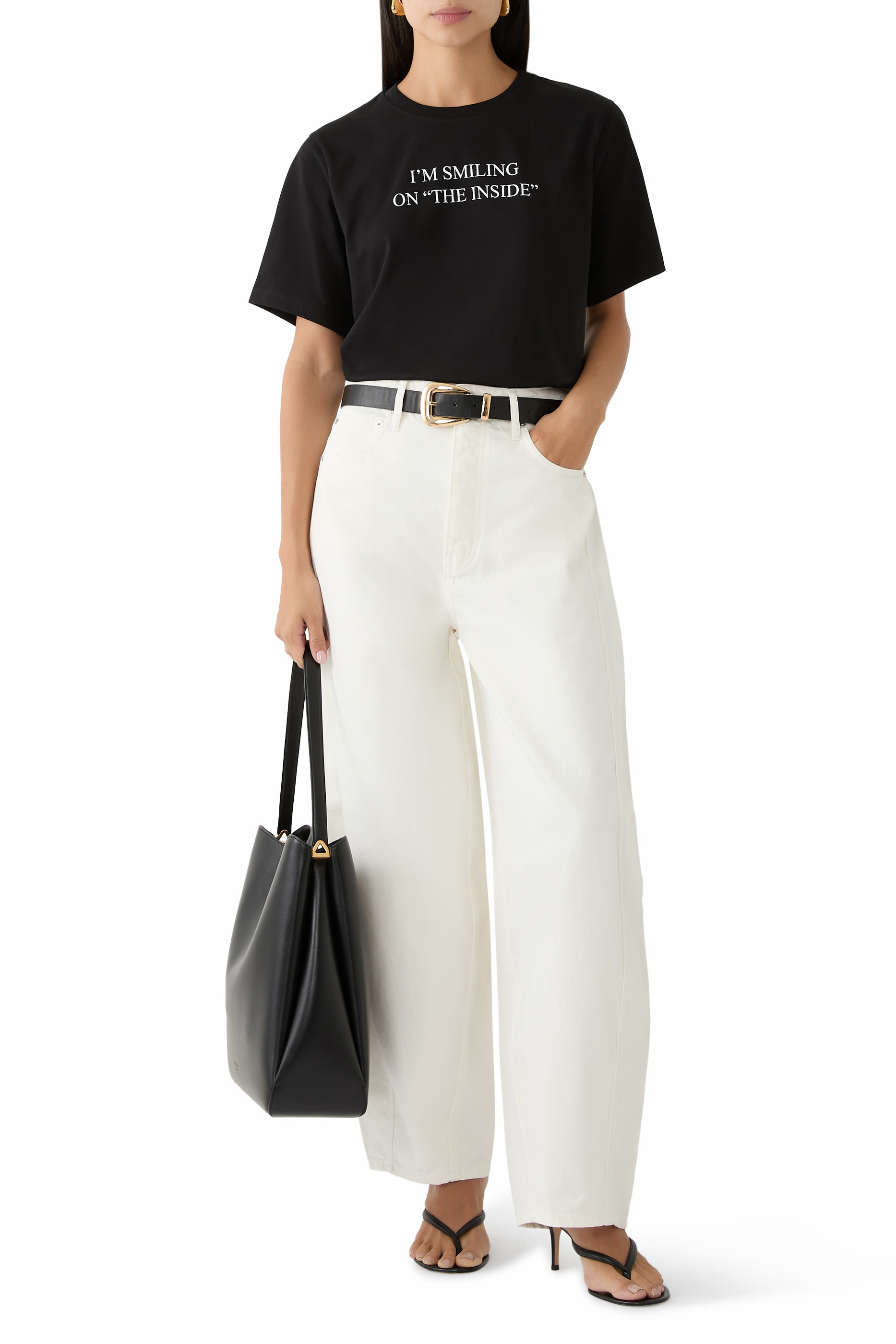  I'm Smiling On The Inside Slogan T-Shirt