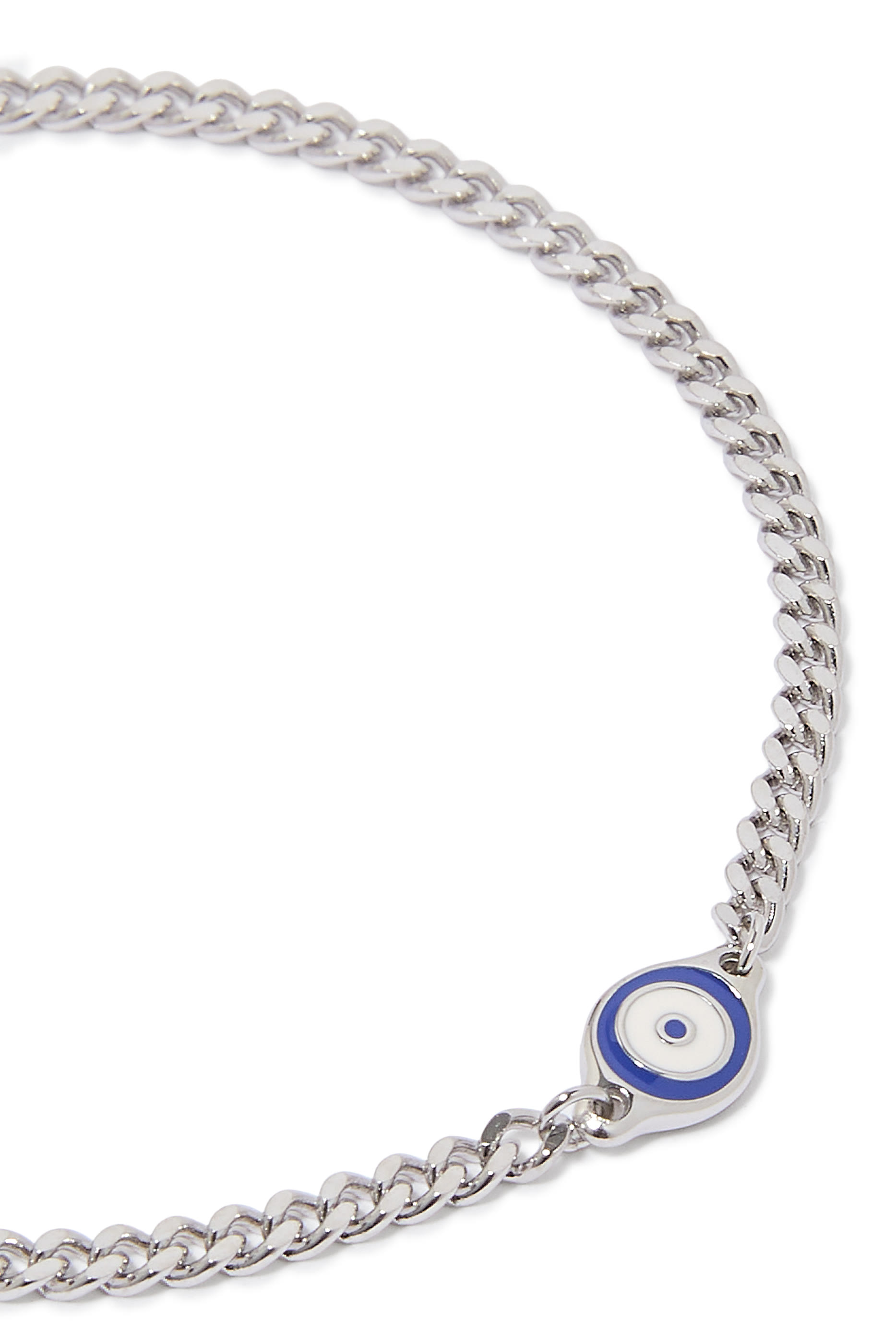 Single Blue Eye Bracelet, Sterling Silver & Enamel