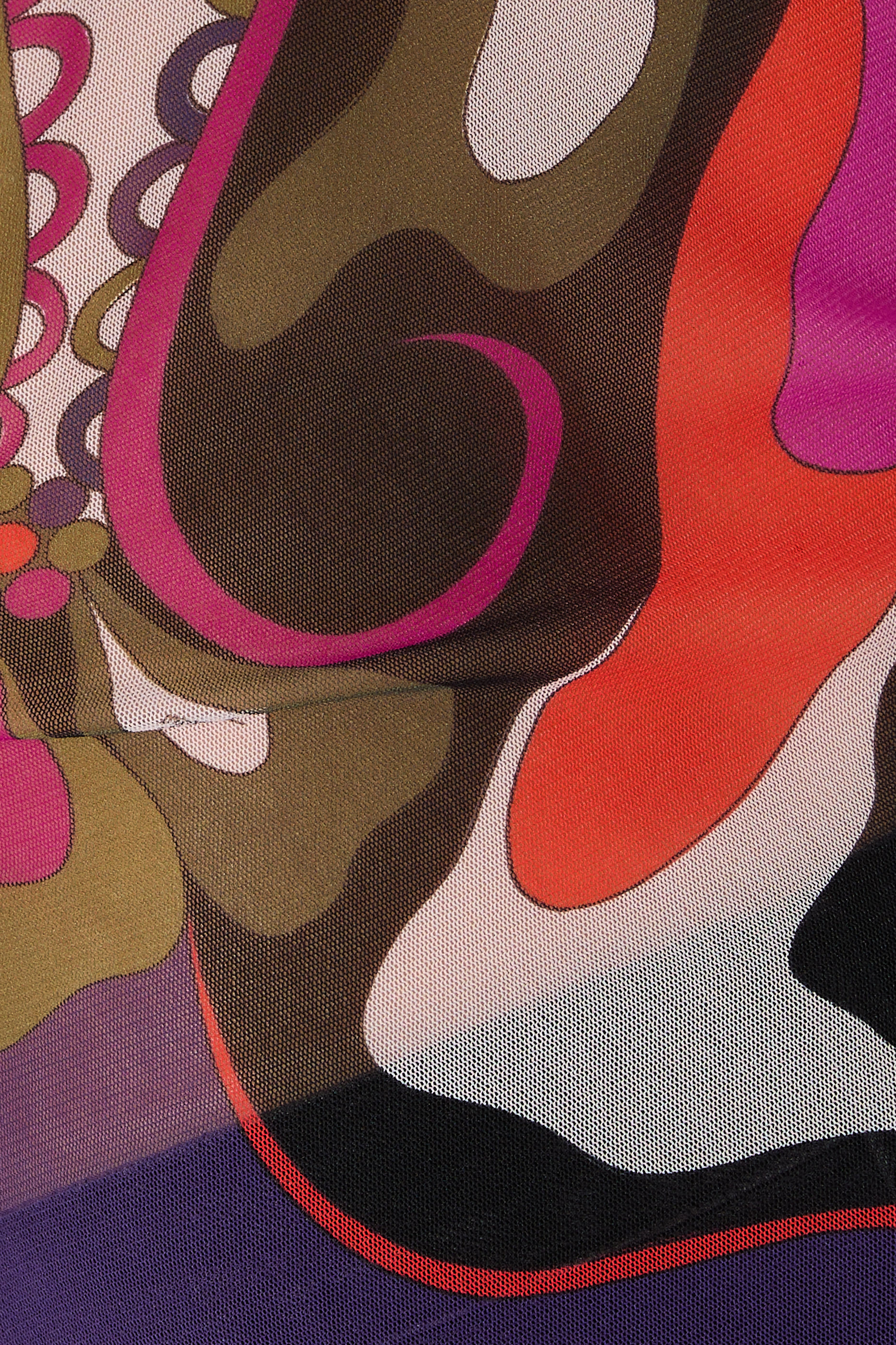 Orchidee Print Tulle Top