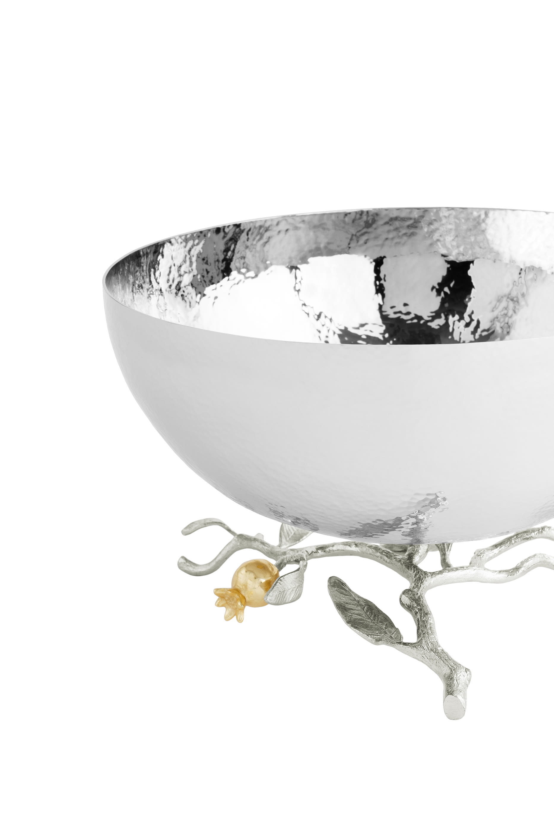 Pomegranate Silver & Gold Serving Bowl