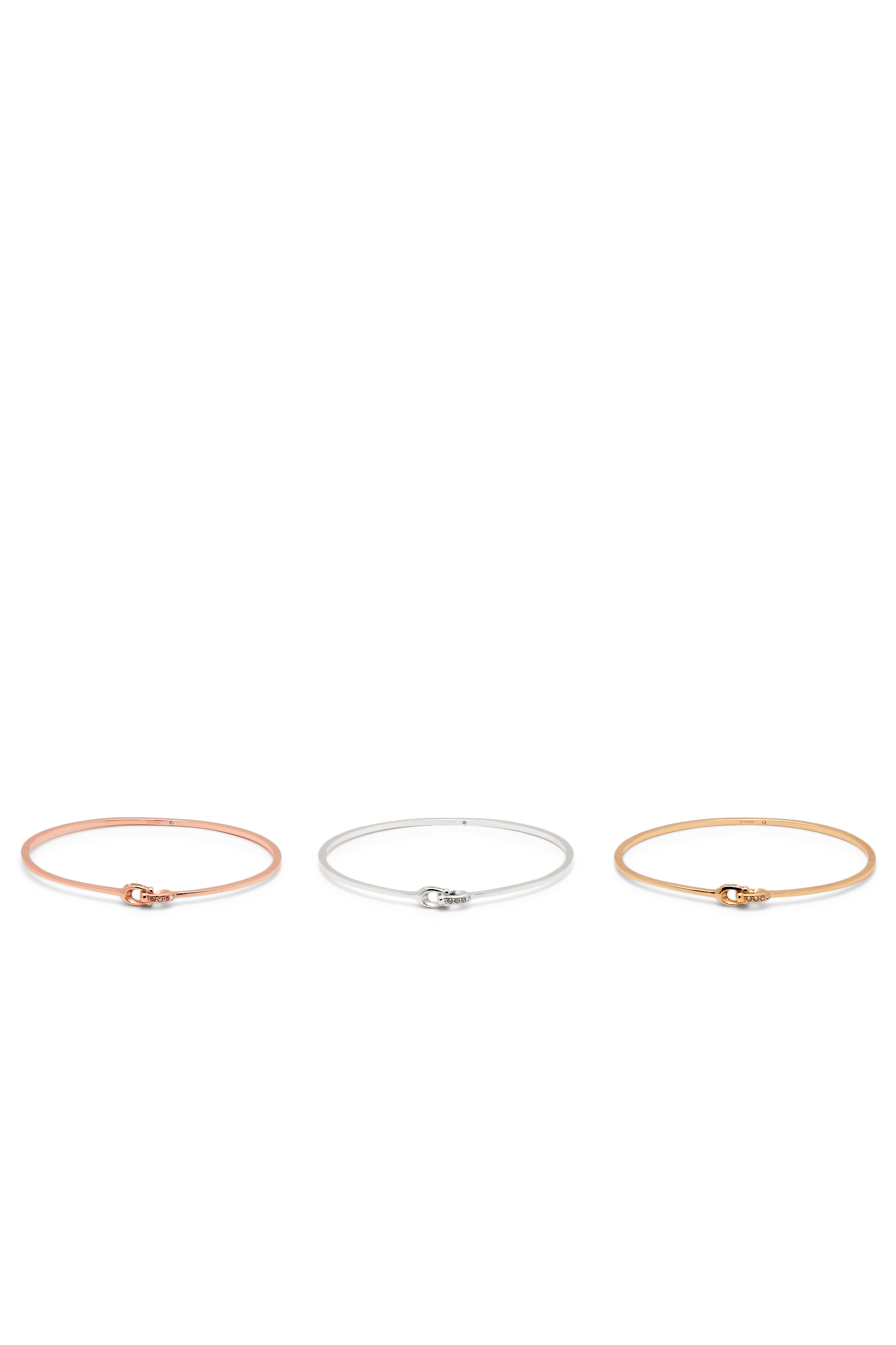 Interlocking Signature C Tritone Bangle Set