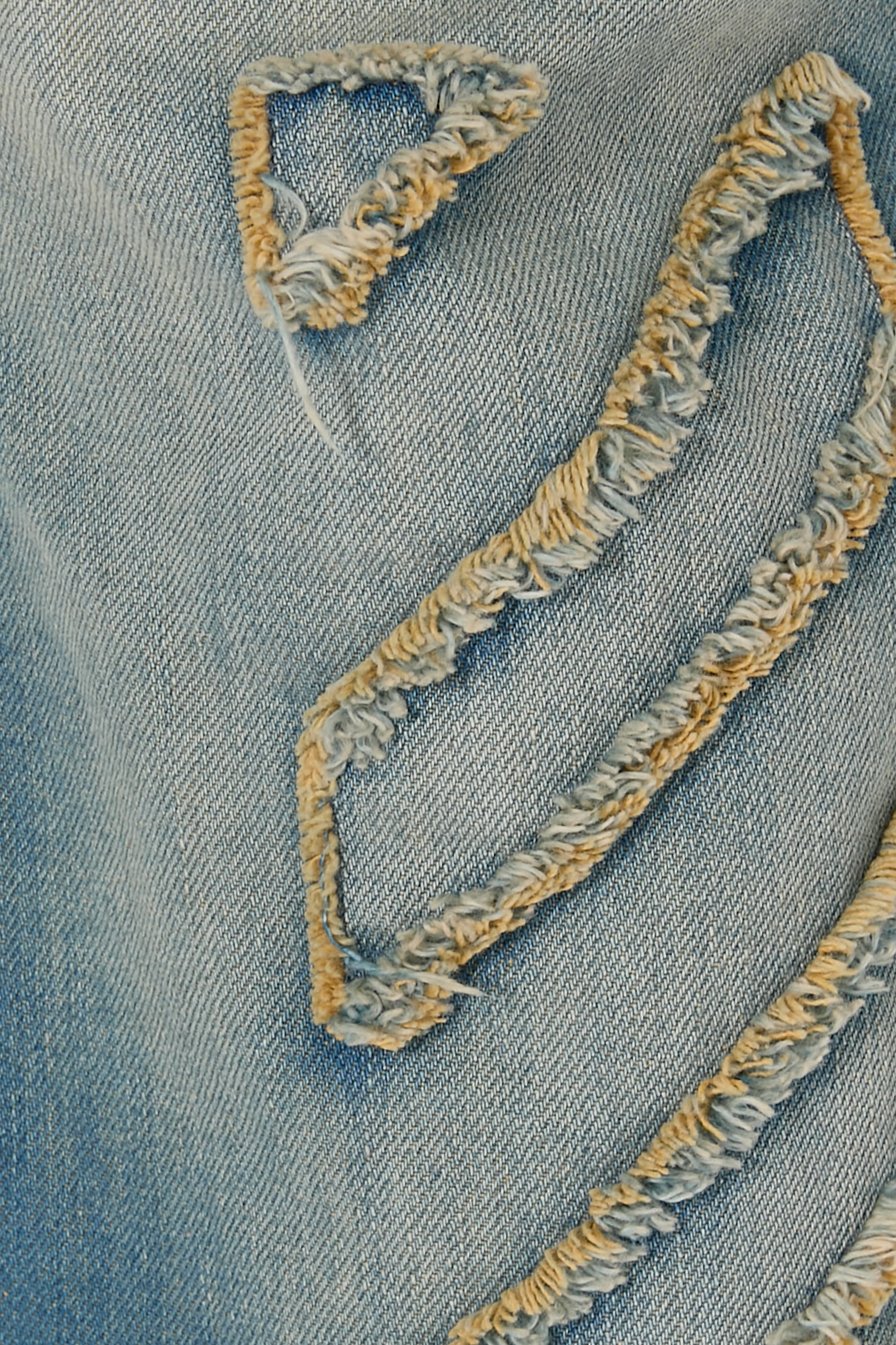  Diagonal Raw Patch 90s Skate Jeans 