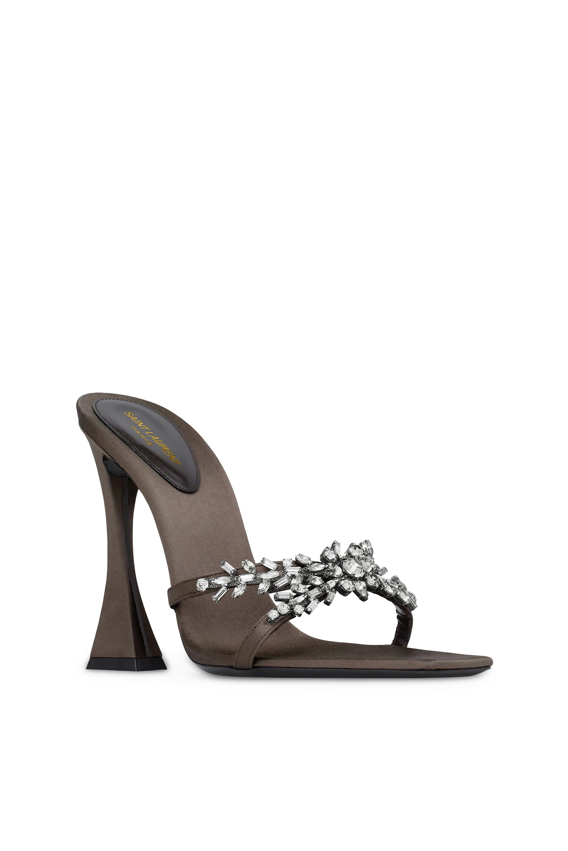 Liz 110 Satin Crepe and Rhinestones Mules