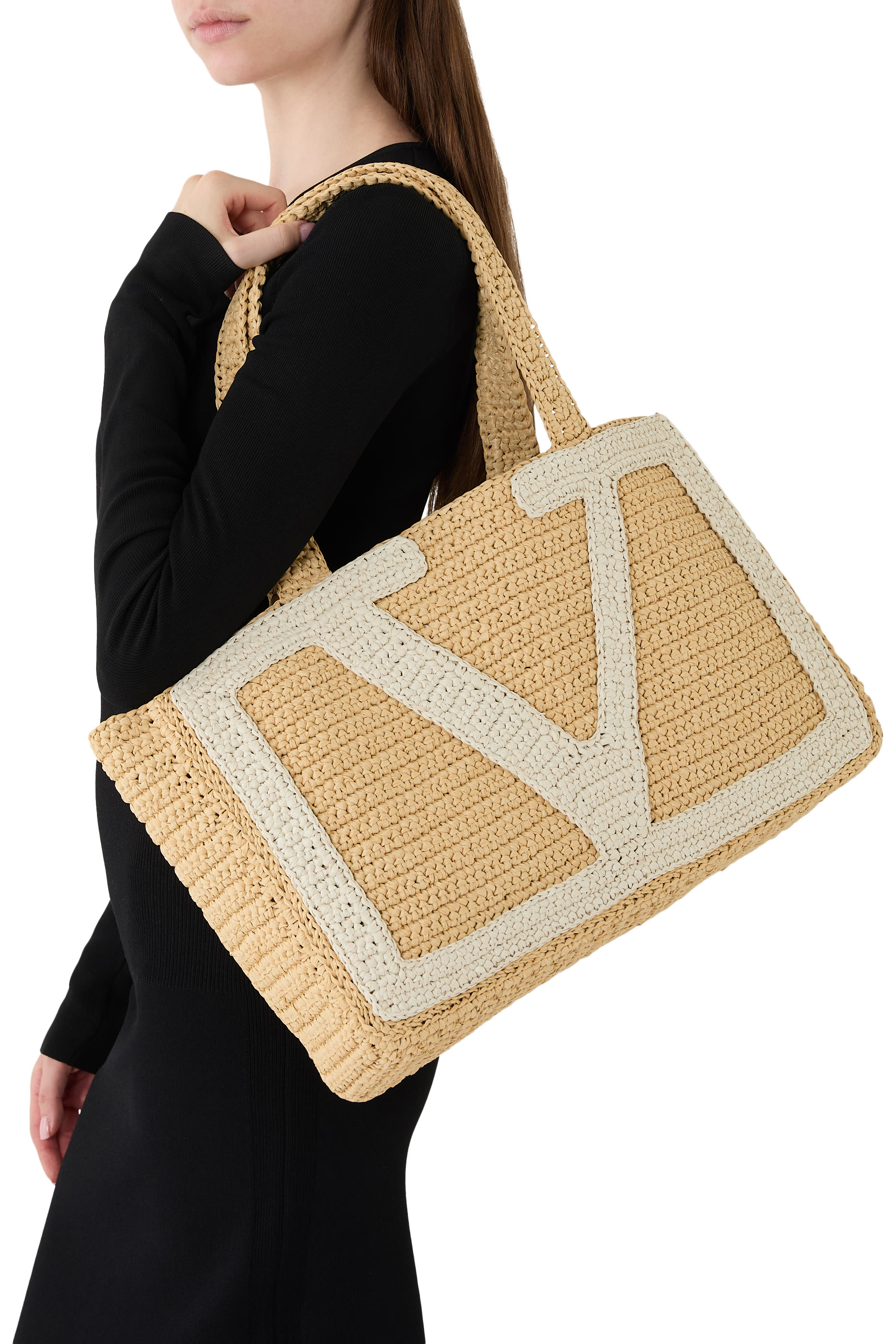 Viva Superstar Large Raffia Shopping Bag