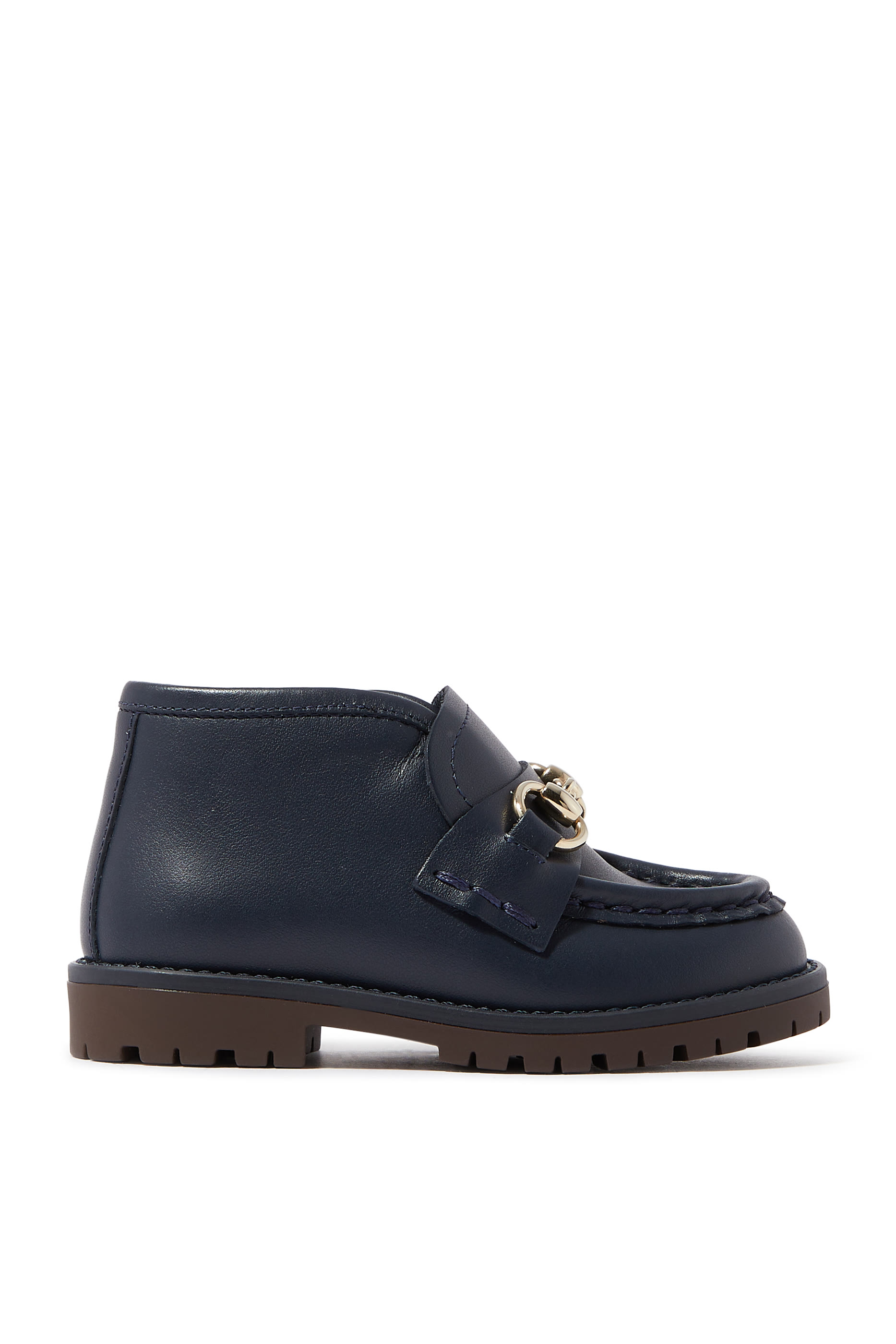 Kids Horsebit Leather Loafers