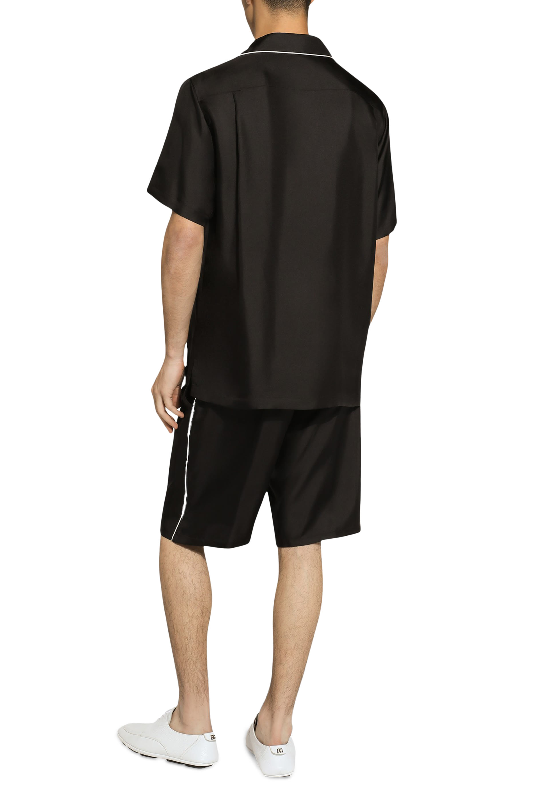 Silk Twill Shirt with DG Embroidery