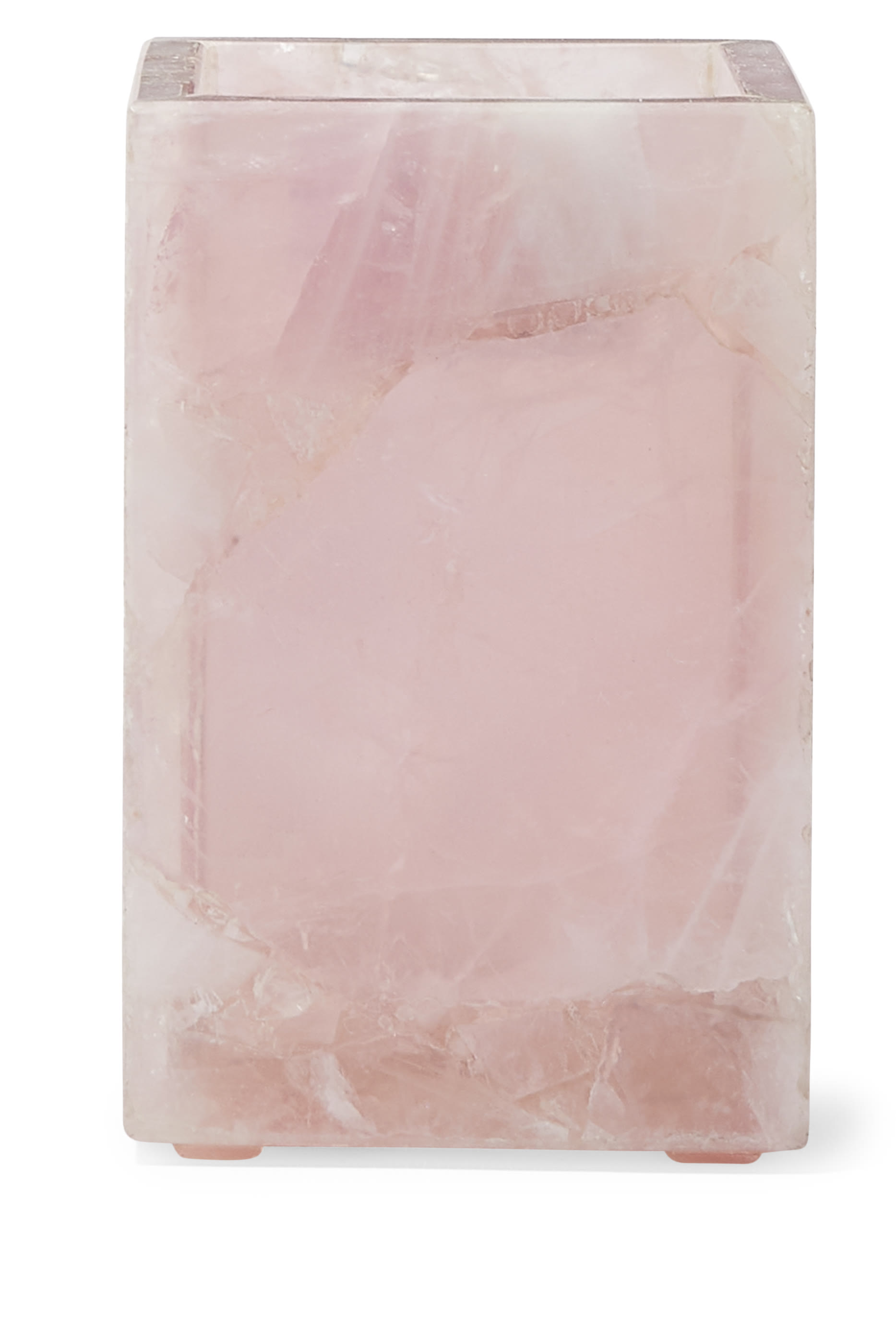 Taj Rose Quartz Brush Holder
