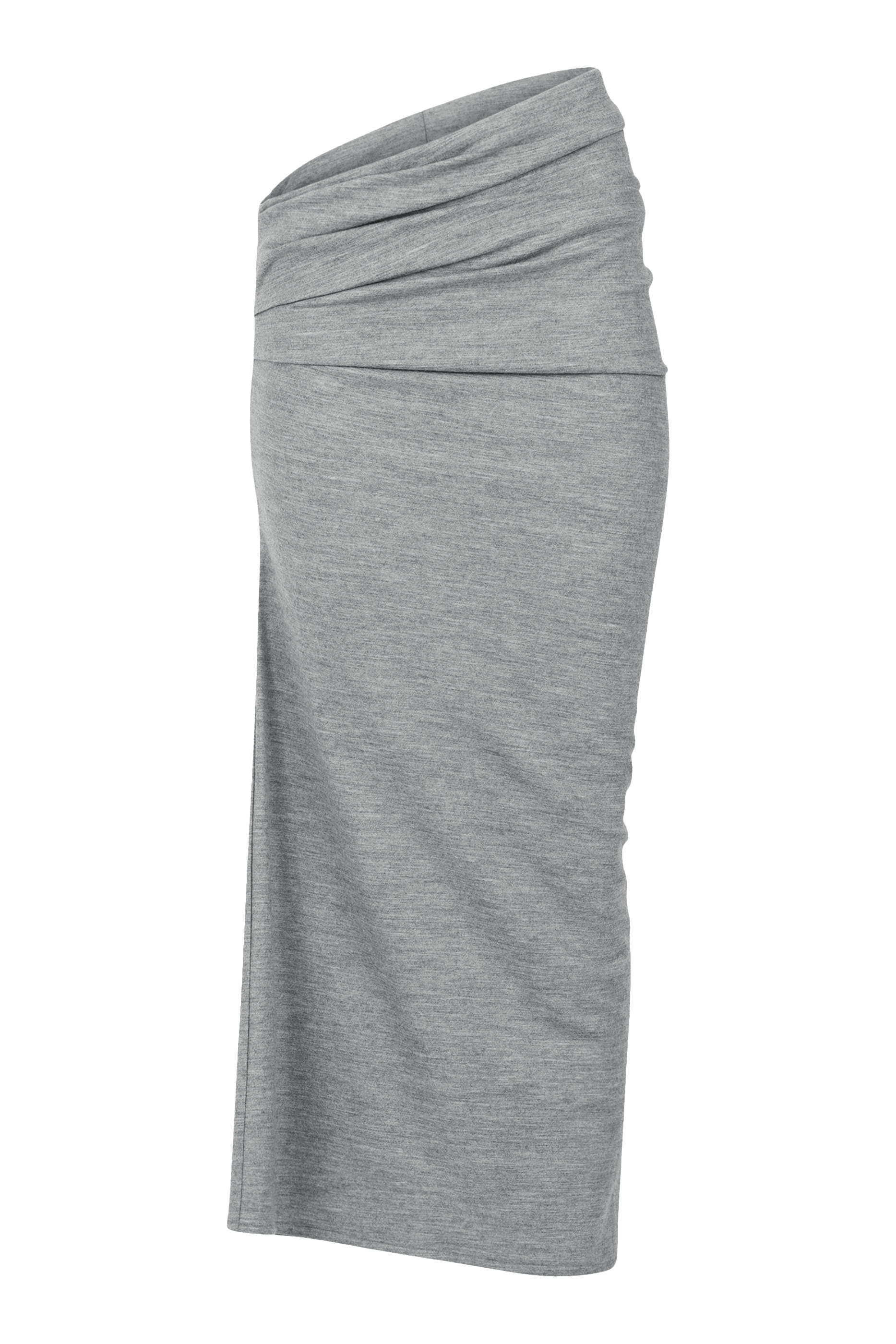 Pleated Midi Wool Skirt