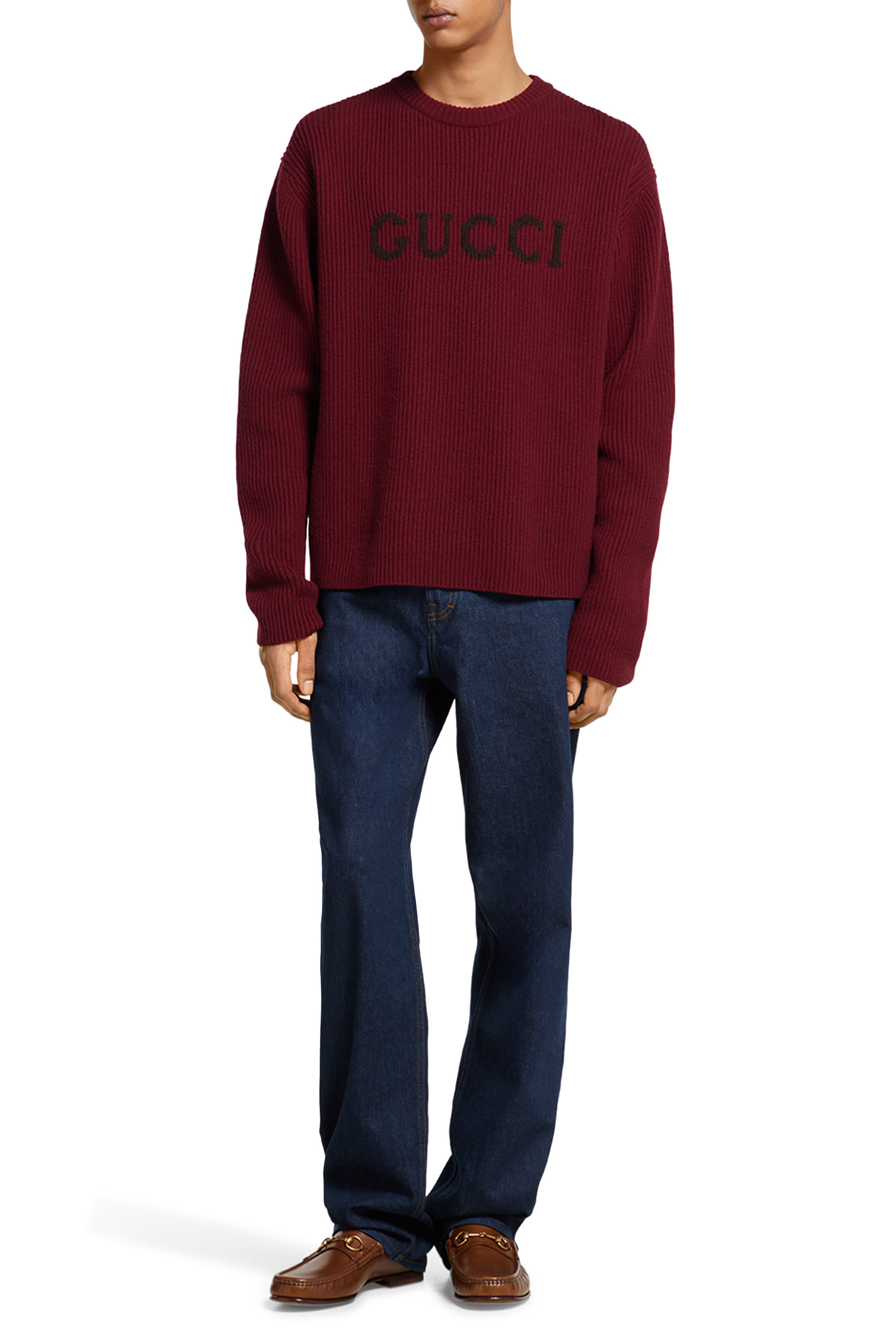 Wool Cashmere Rib Knit Sweater 