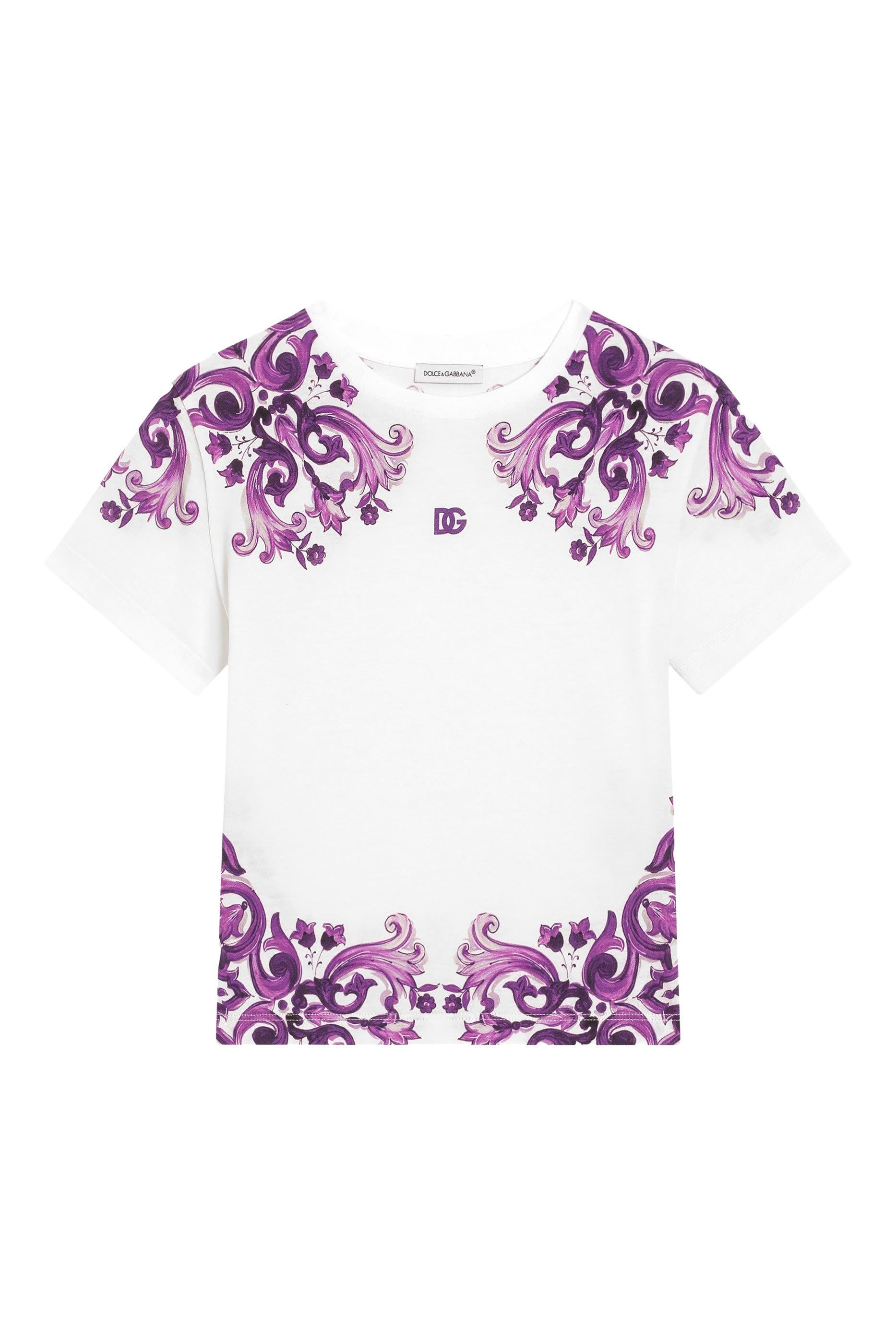 Kids Majolica-Print Short-Sleeved Jersey T-Shirt