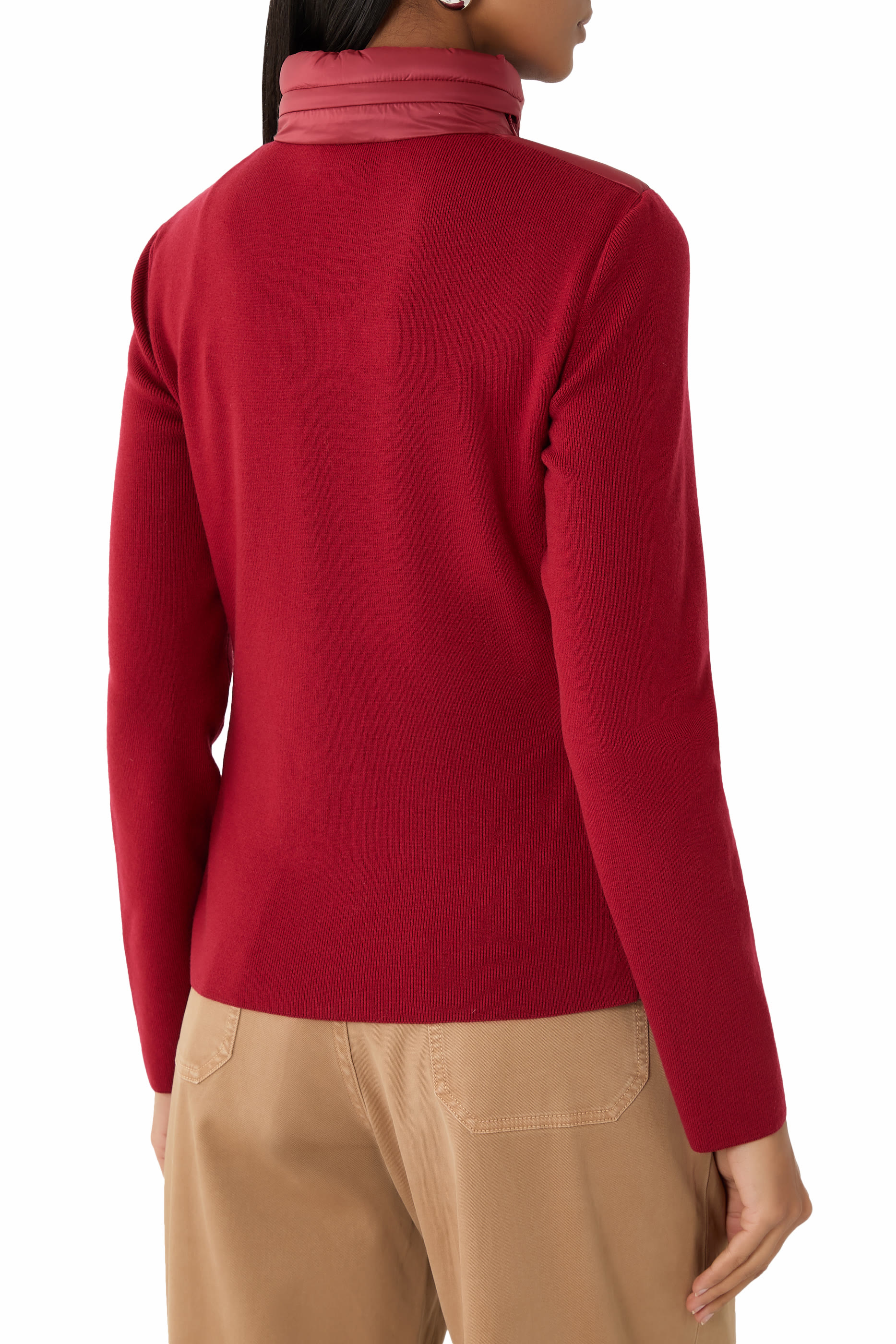  Padded Wool Cardigan