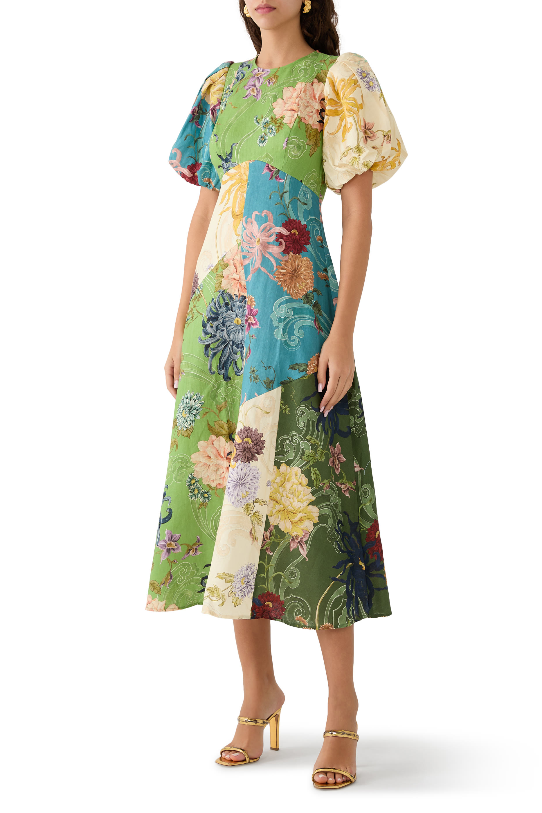  Avery Spliced Midi Dress