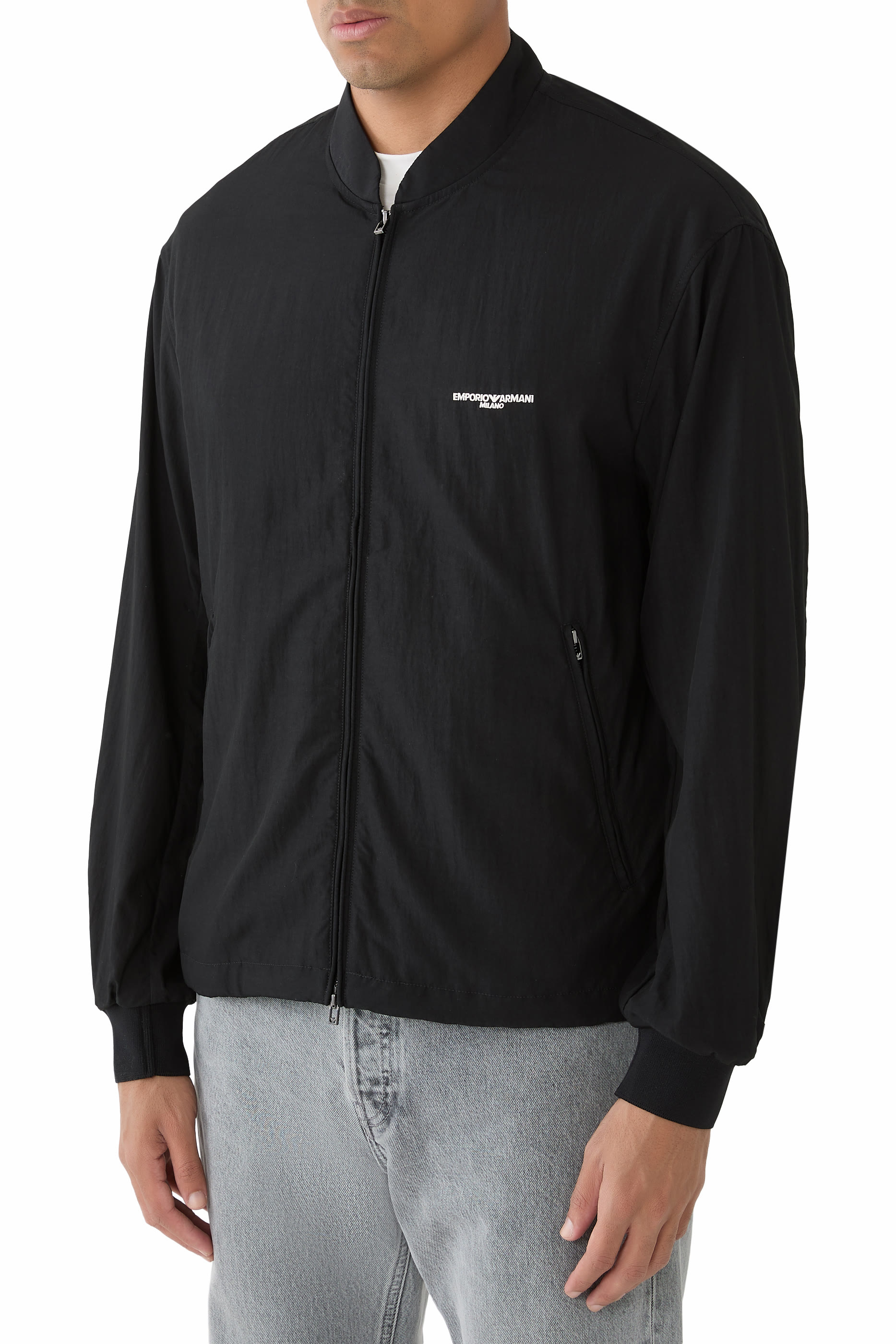 Micro Logo Embroidery Nylon Blouson