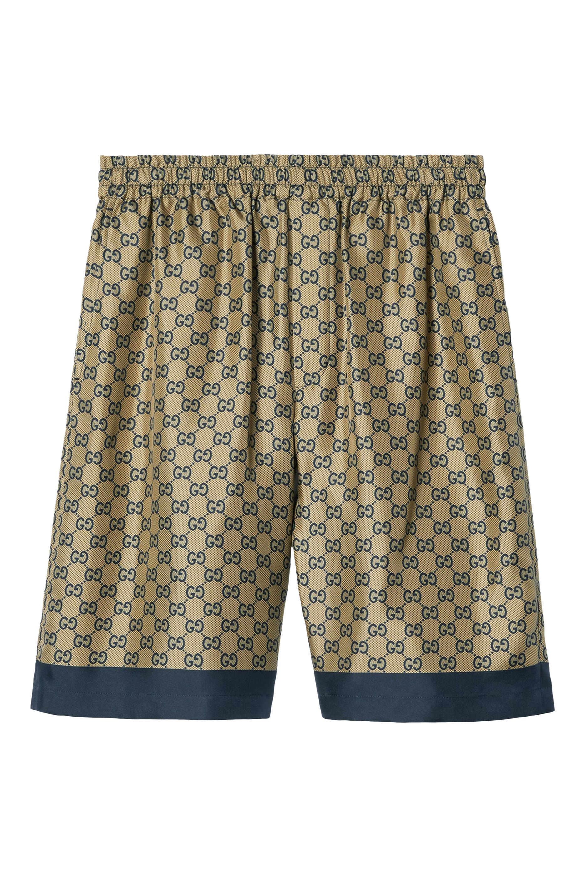 Printed Silk Twill Shorts