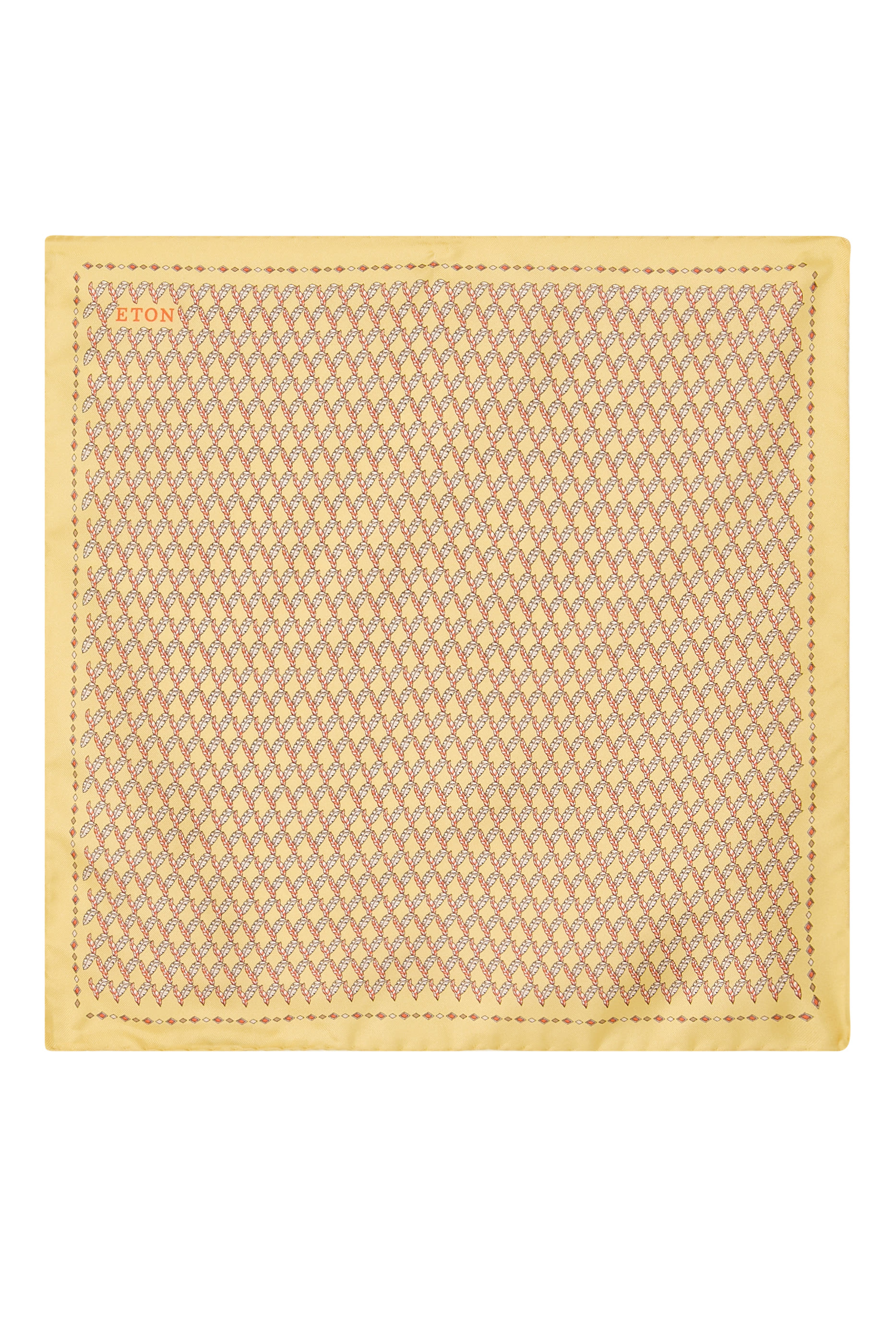 Leaf Silk Twill Pocket Square