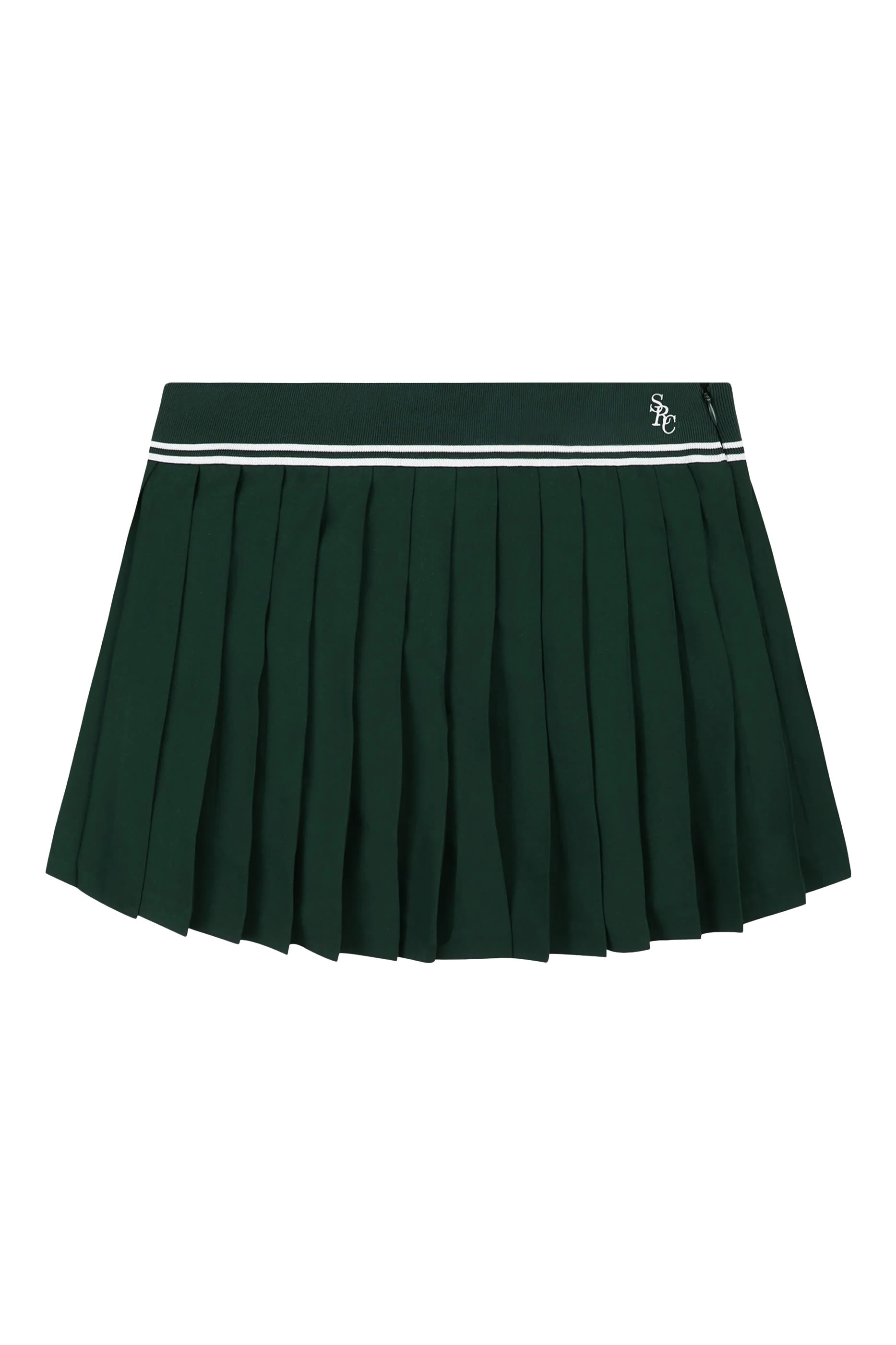 Pleated Logo-Embroidery Mini Skirt