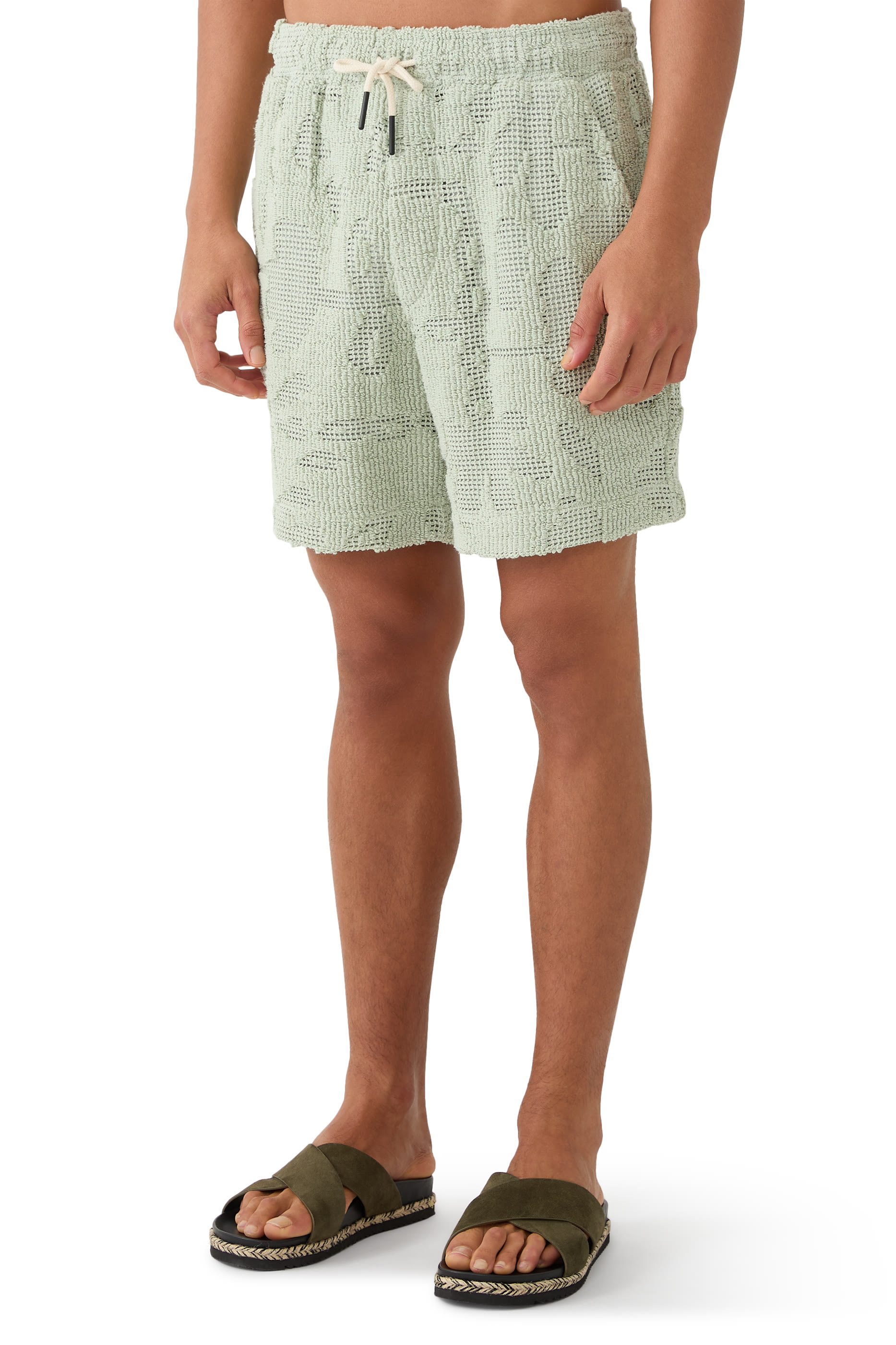Galbanum Crochet Shorts