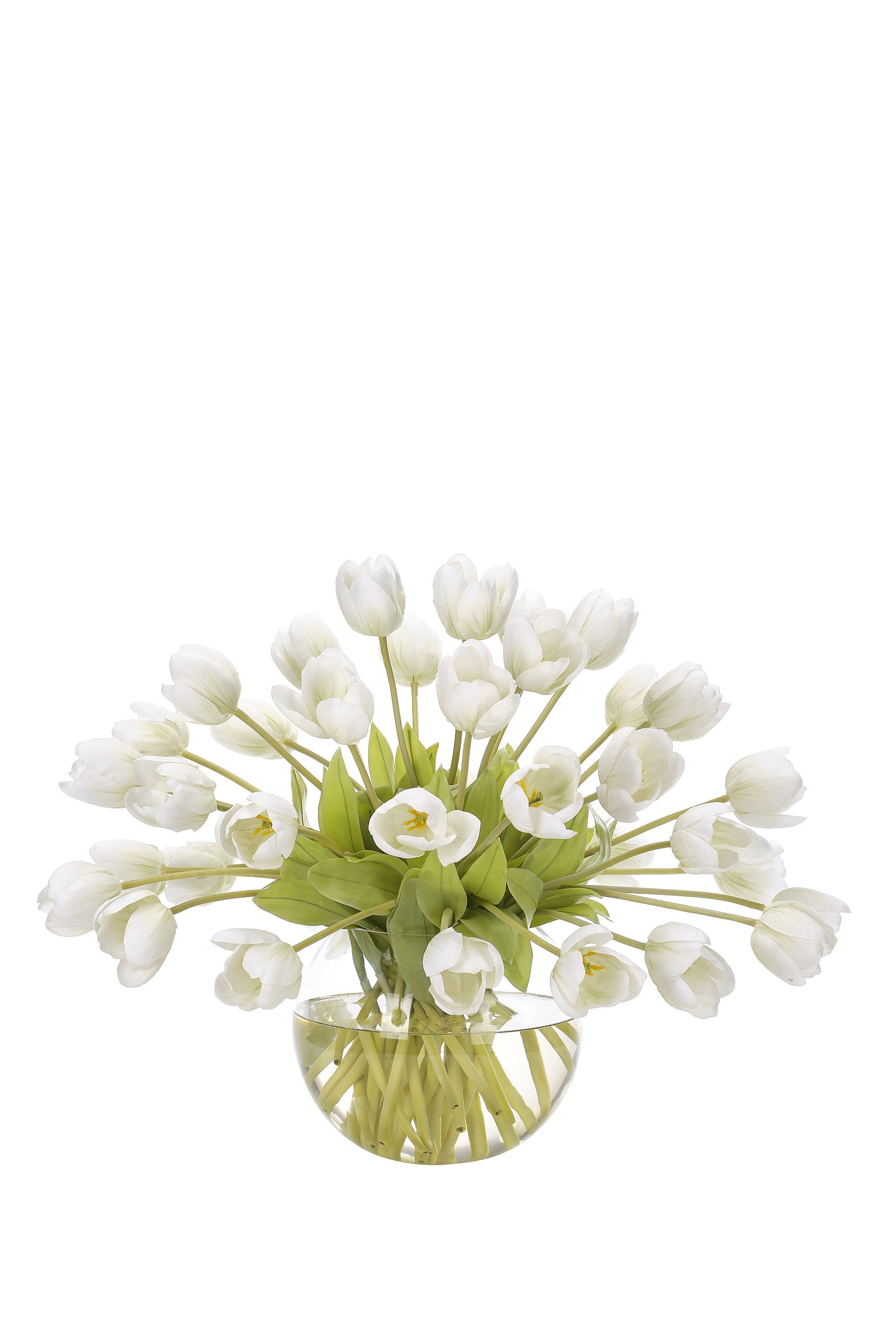 White Tulips Faux Arrangement 