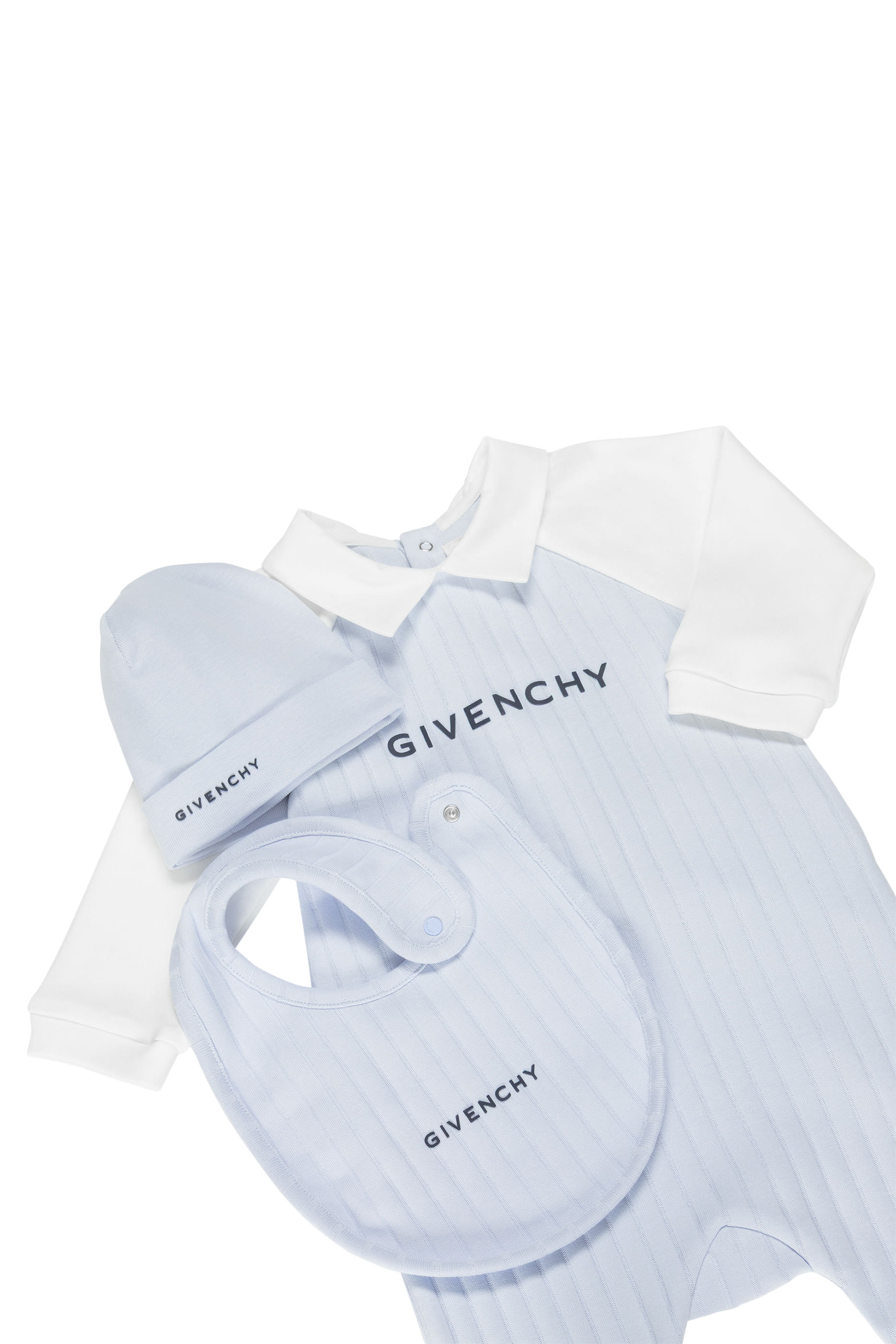 Kids Logo Bodysuit, Bib & Hat Set