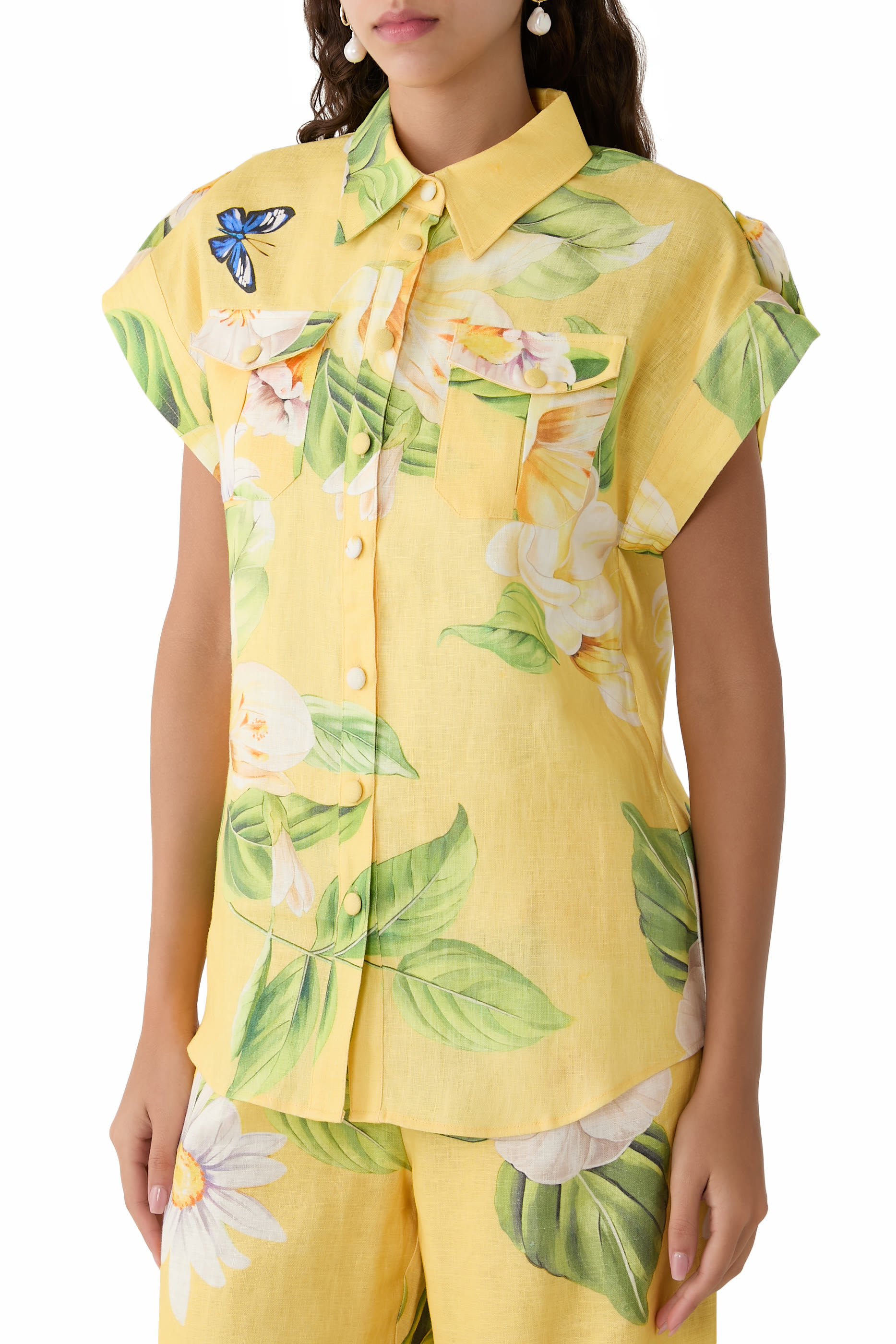 Catarina Blouse - Joie Print in Sunshine