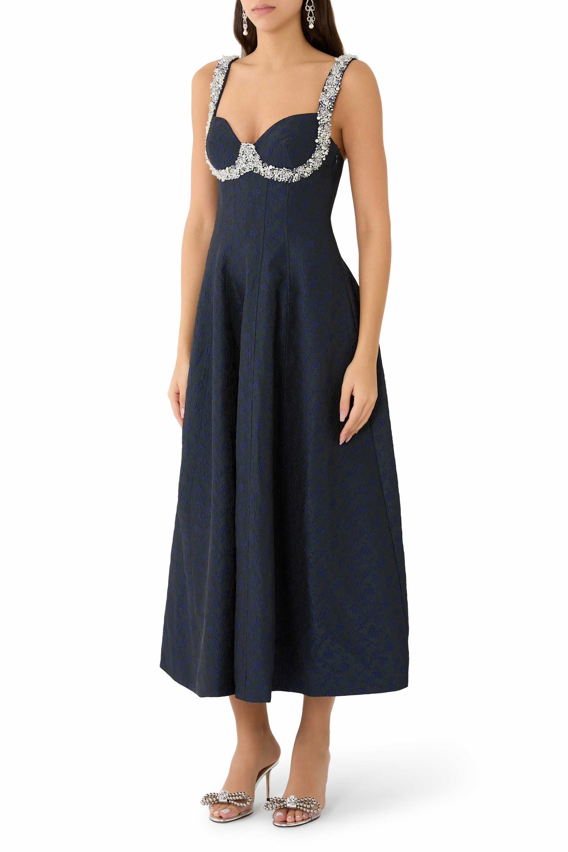 Charlotte Jacquard Midi Dress