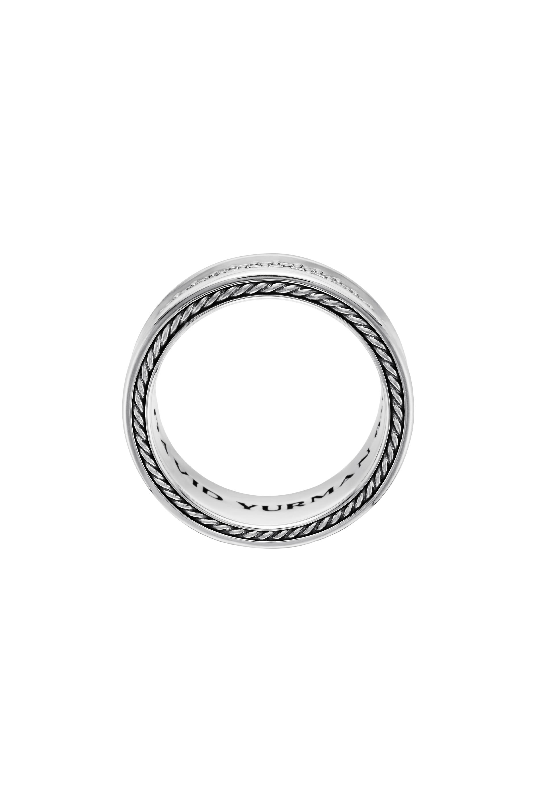 Streamline&reg; Pav&eacute; Three Row Band Ring, Sterling Silver & Diamonds