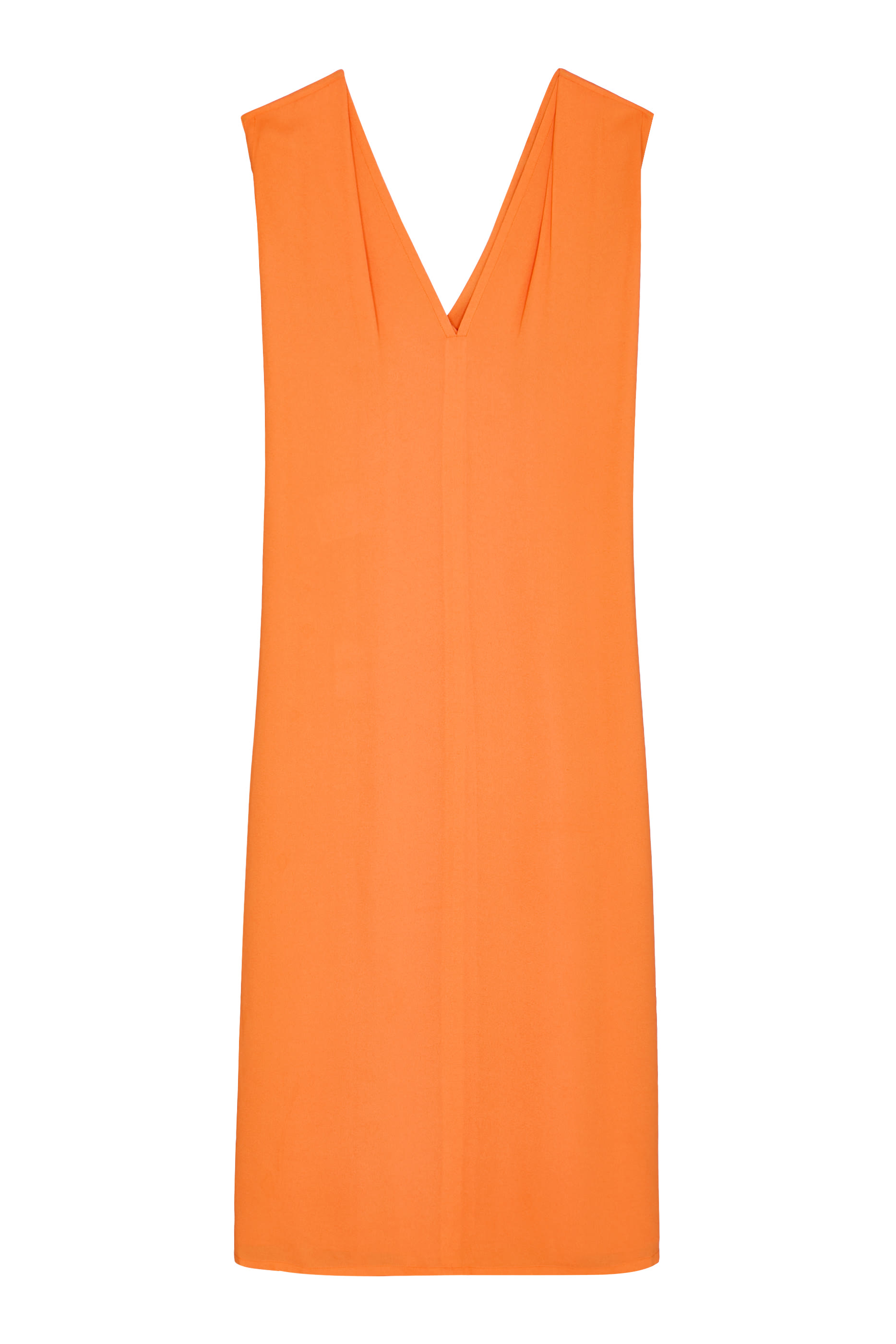 Sleeveless V Neck Midi Dress