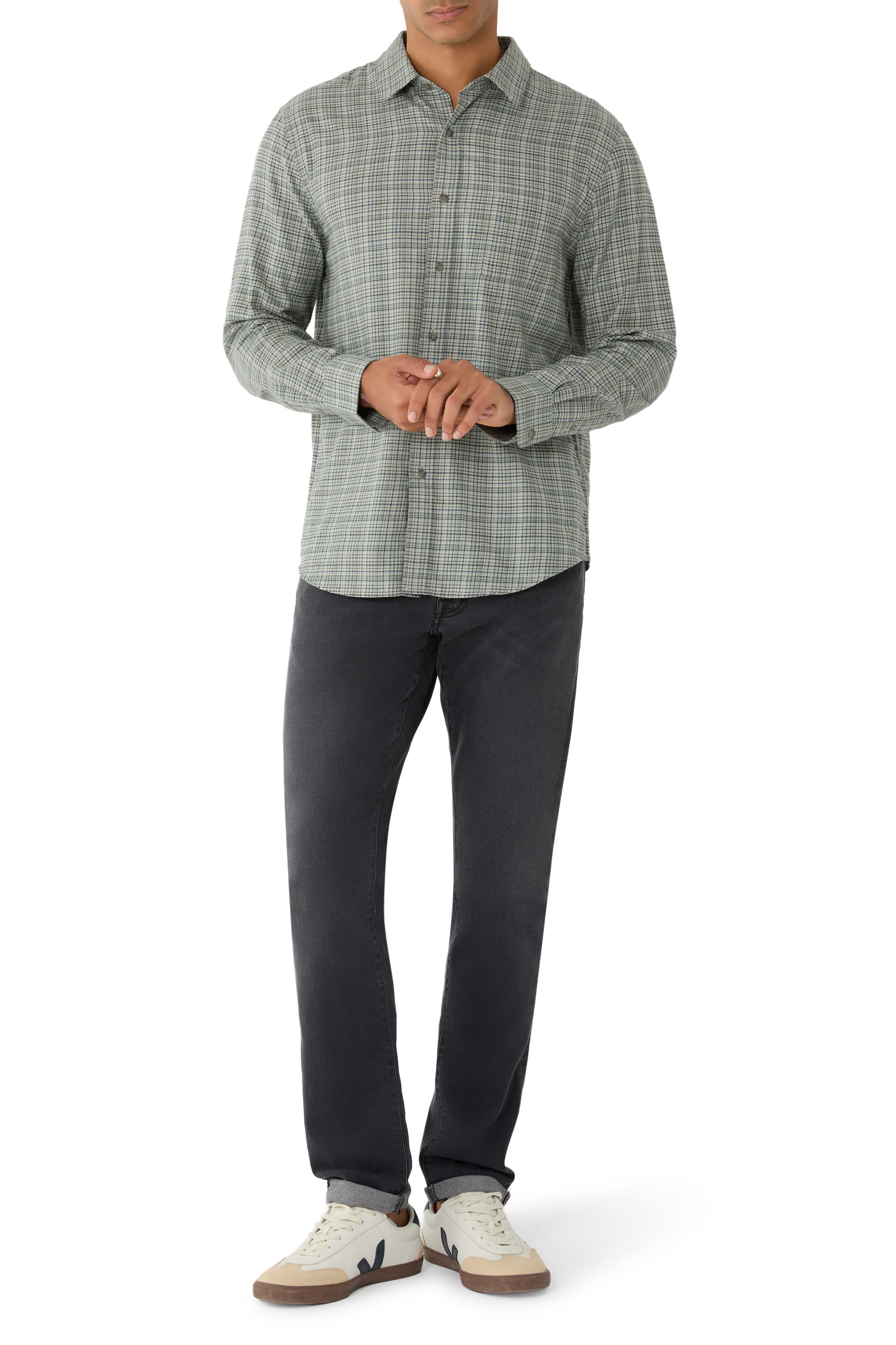 Highclere Plaid Cotton Button-Front Shirt