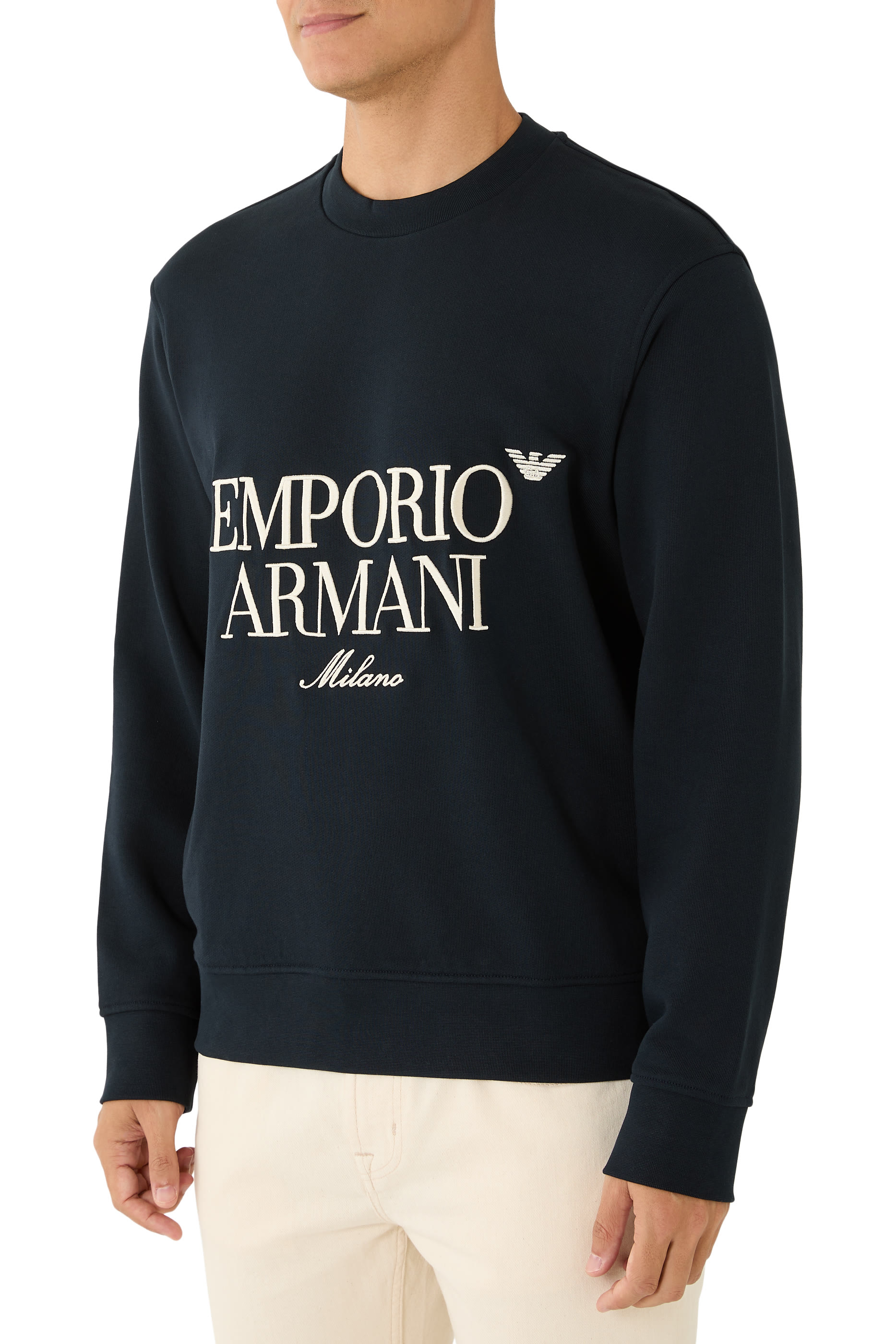 Embroidered Logo French Terry Jersey Sweatshirt