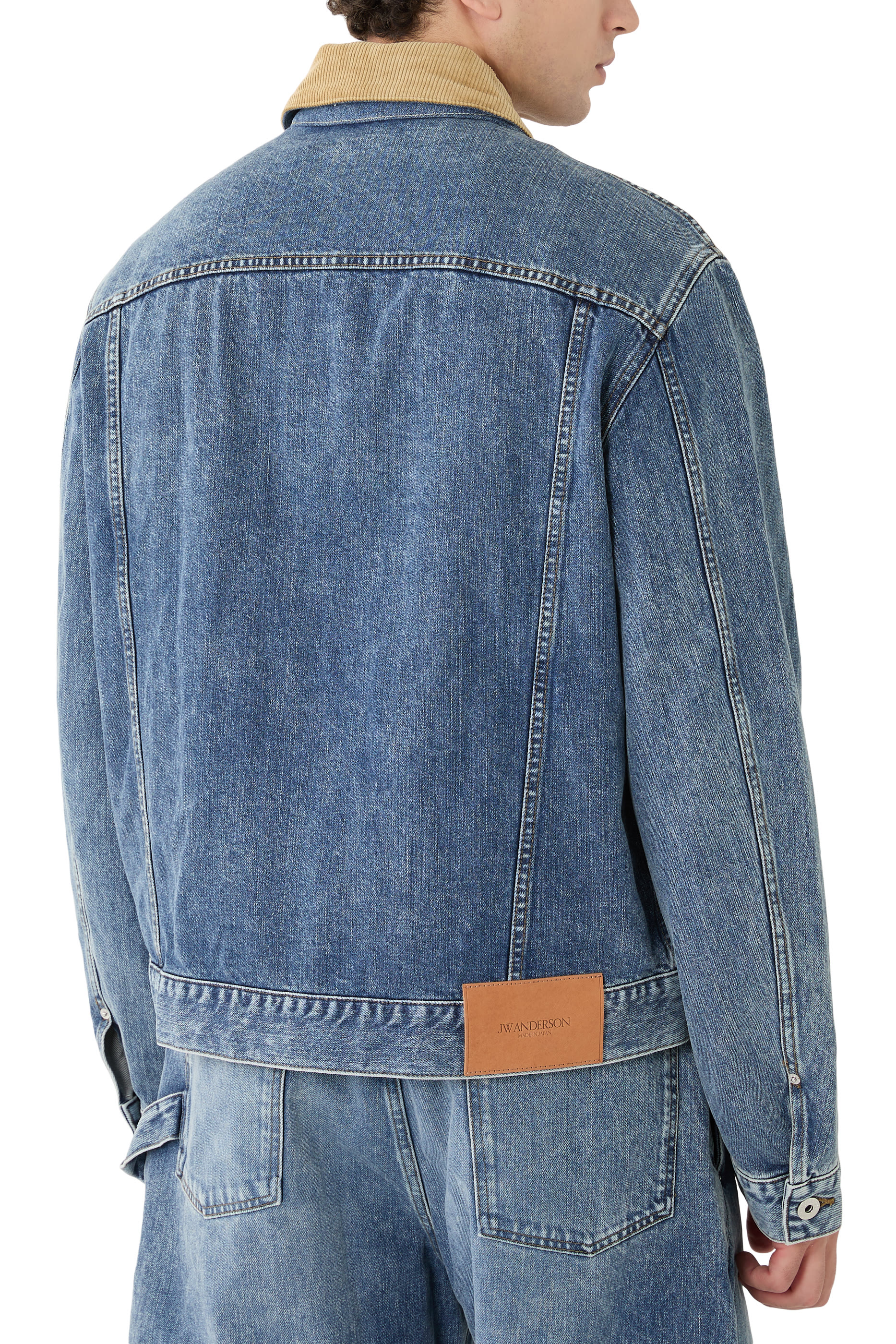 Corduroy Collar Denim Jacket