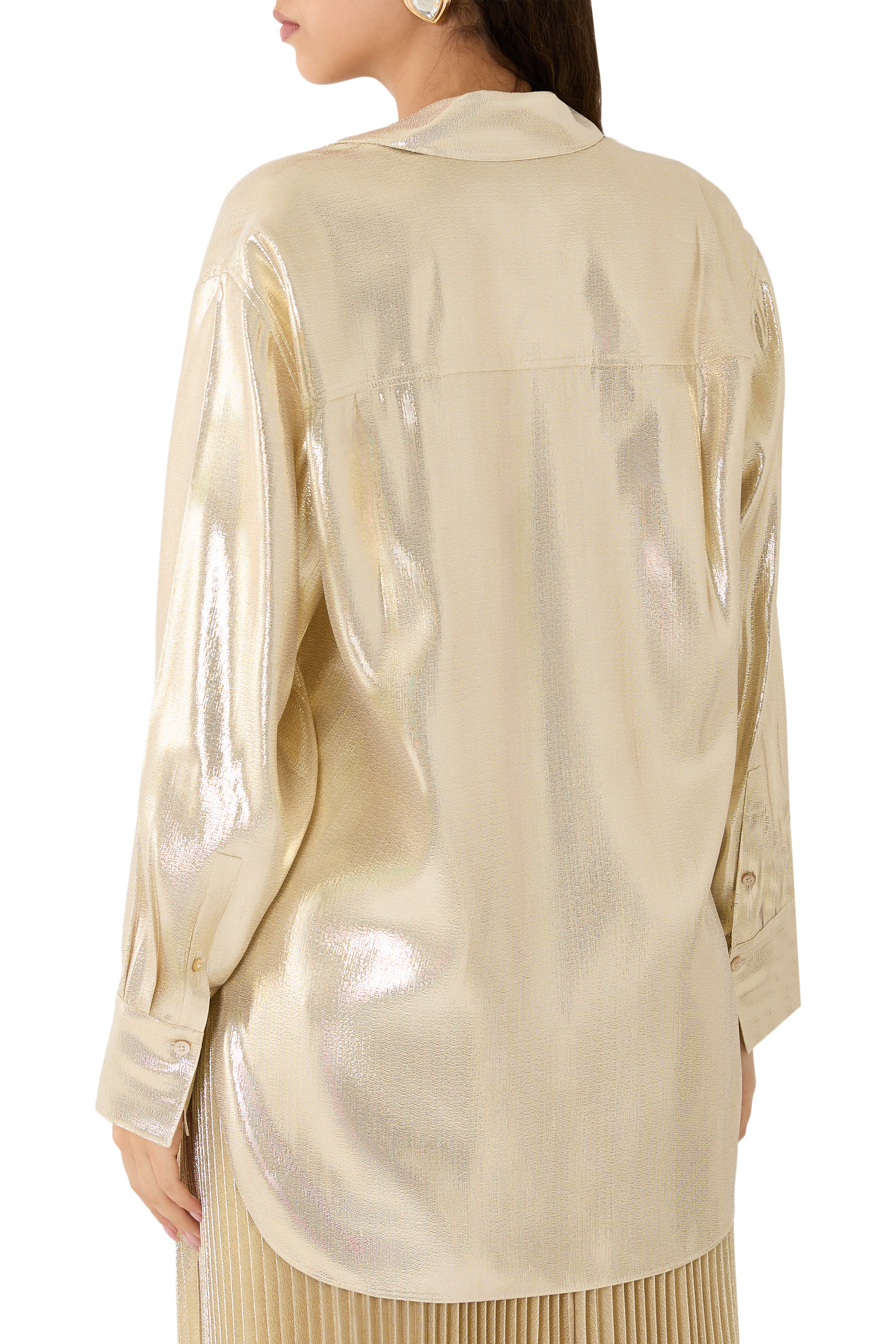  Capri Lam&eacute; Silk Blouse 