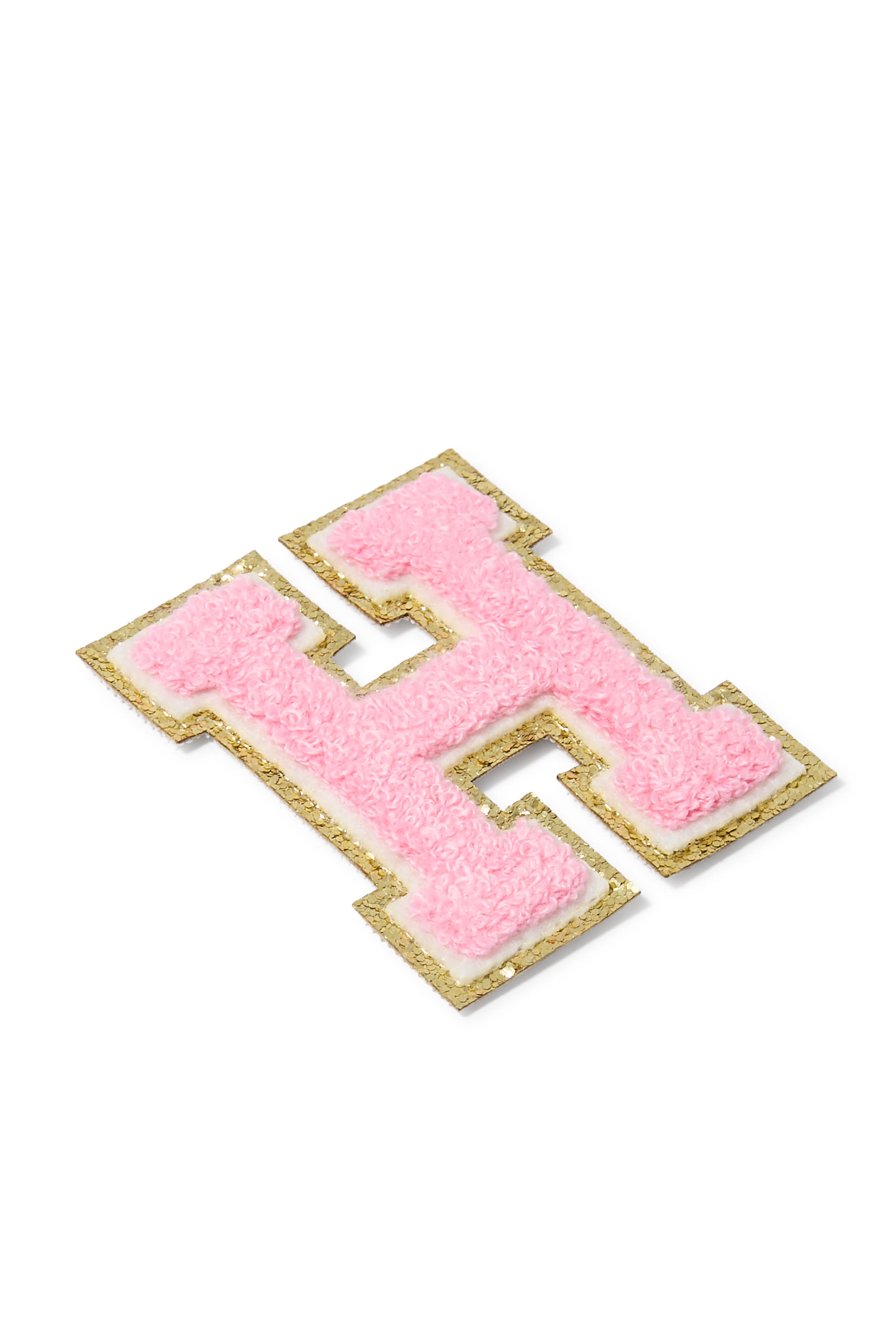 Kids Chenille Sparkle Letter 'H' Patch