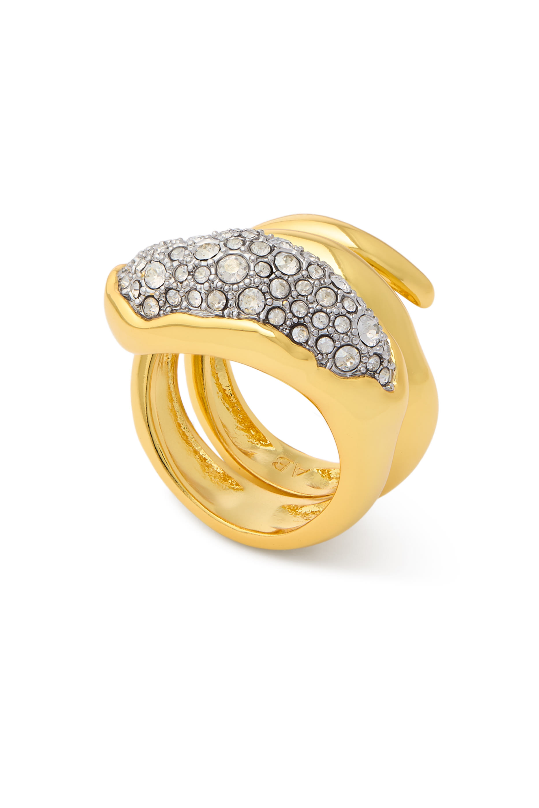 Solanales Crystal Coiled Pebble Ring