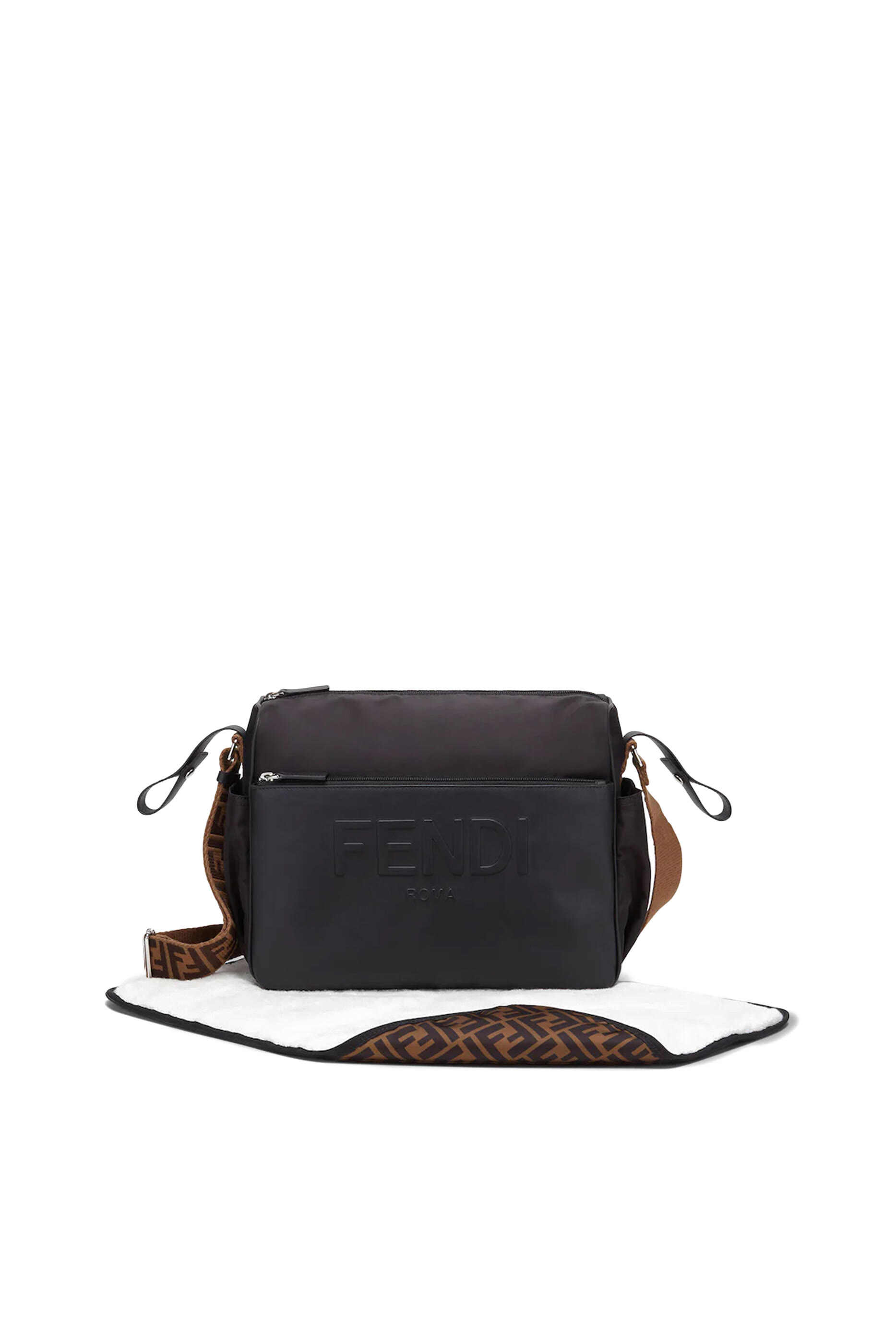 Leather And Nylon Diaper Bag