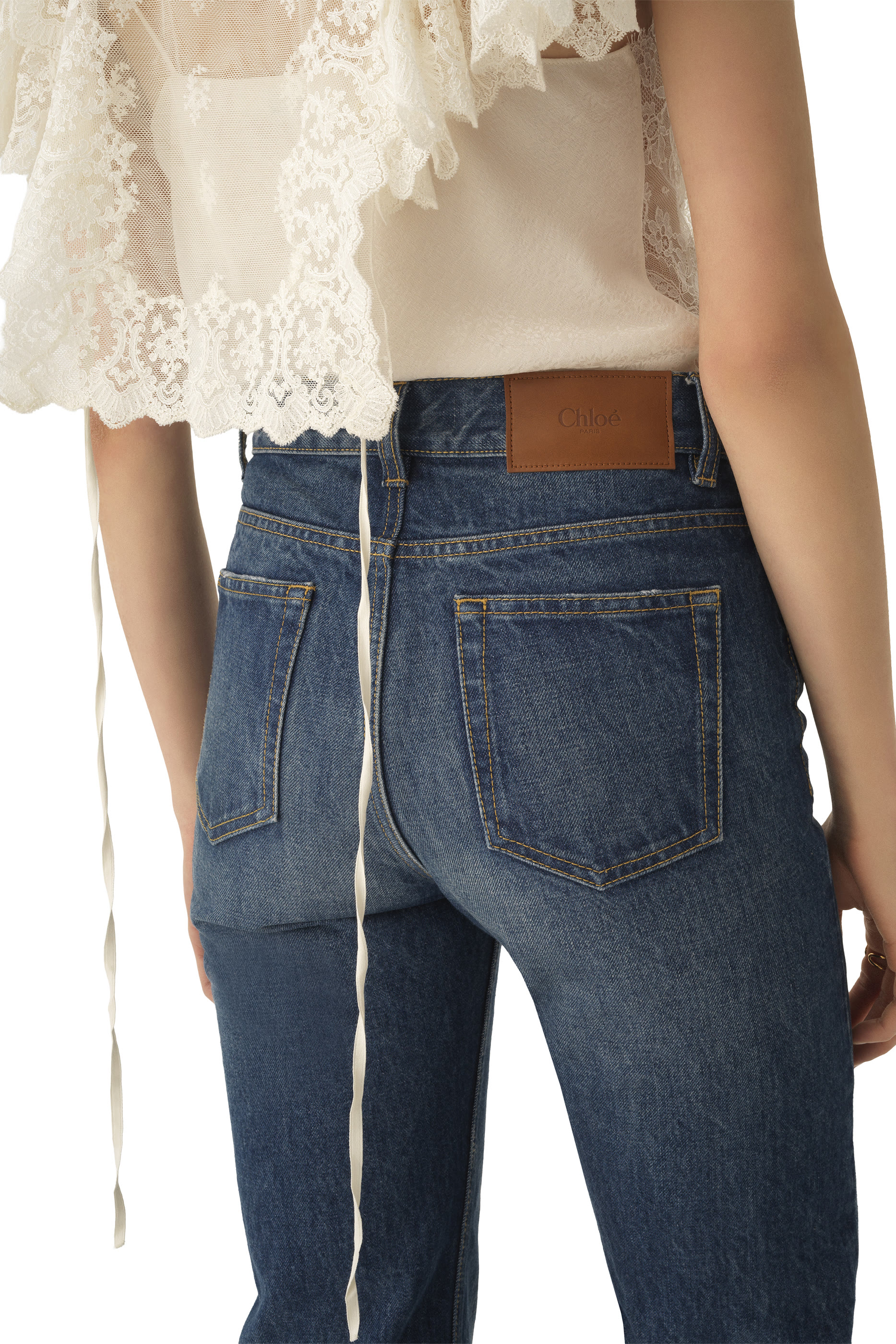 Split Hem Straight Jeans