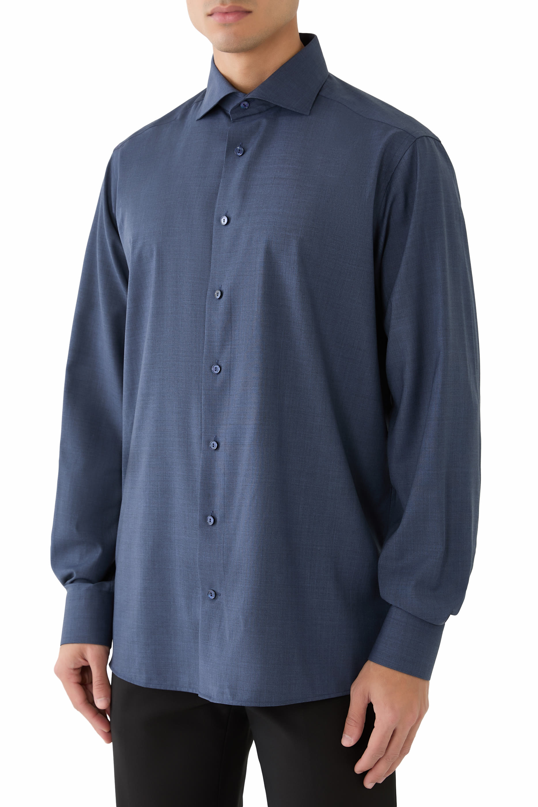 Solid Merino Wool Shirt